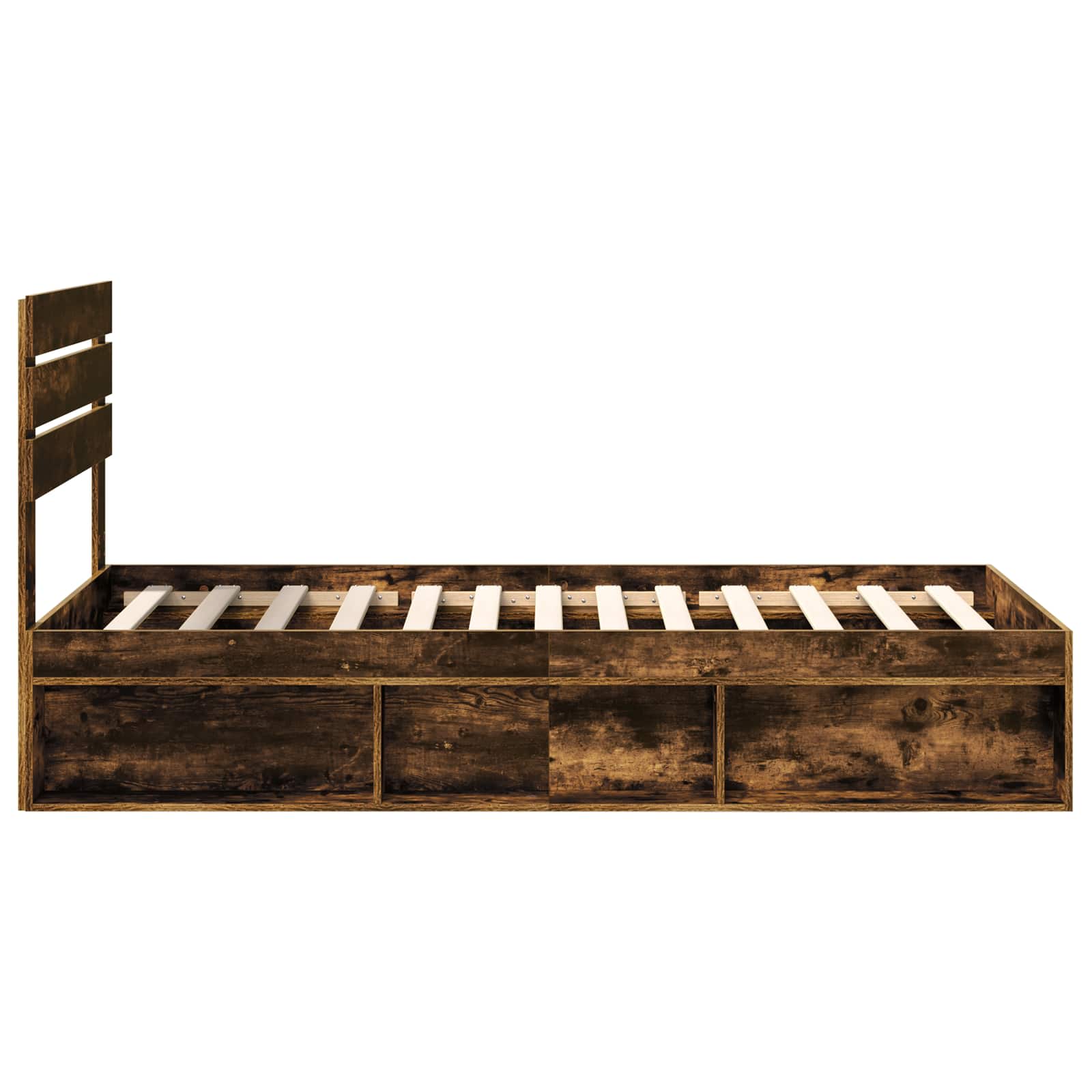 Σκελετός Κρεβατιού με κεφαλάρι Καπνιστό Δρύς 100 x 200 cm