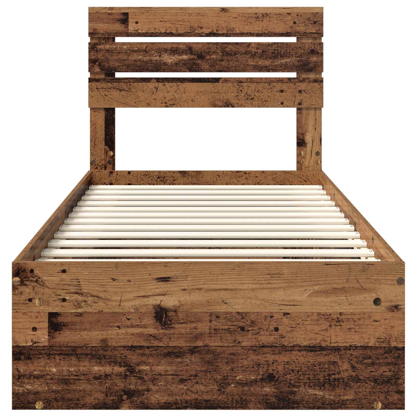 Σκελετός Κρεβατιού Παλιό ξύλο 100 x 200 cm Στερεά ξυλεία πεύκου