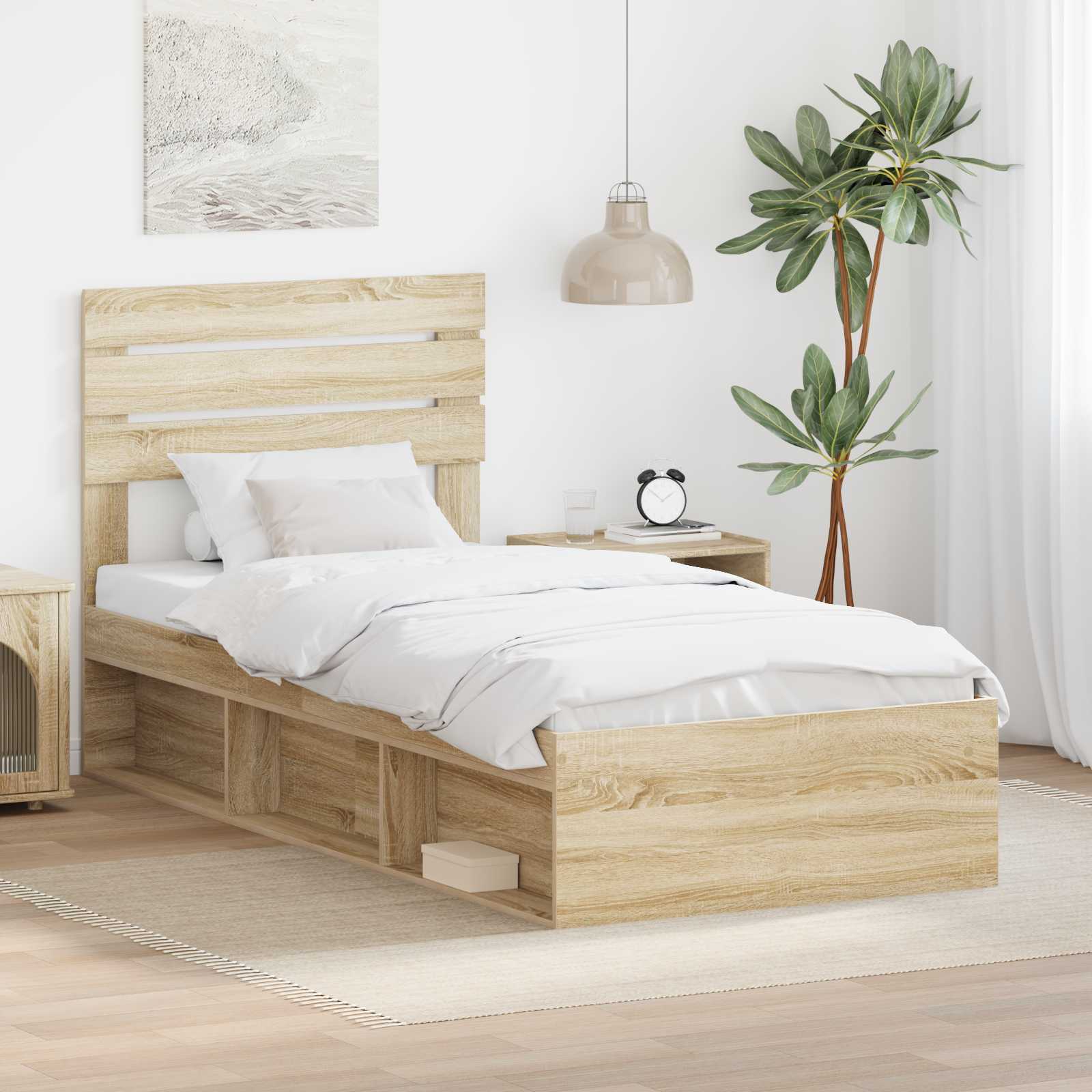 Σκελετός Κρεβατιού Σονόμα 90 x 190 cm Στερεά ξυλεία πεύκου