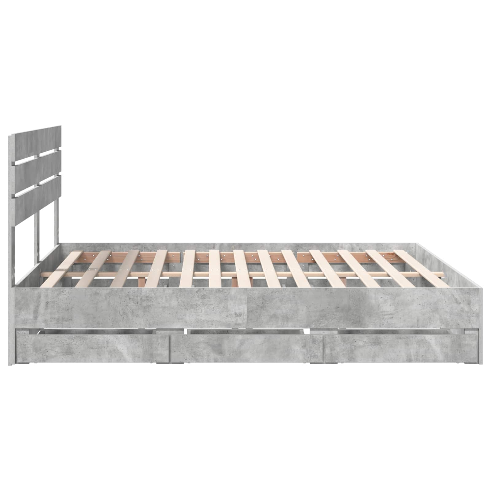 Σκελετός Κρεβατιού Σκυρόδεμα Γκρι 180 x 200 cm Μηχανήματος Ξύλο