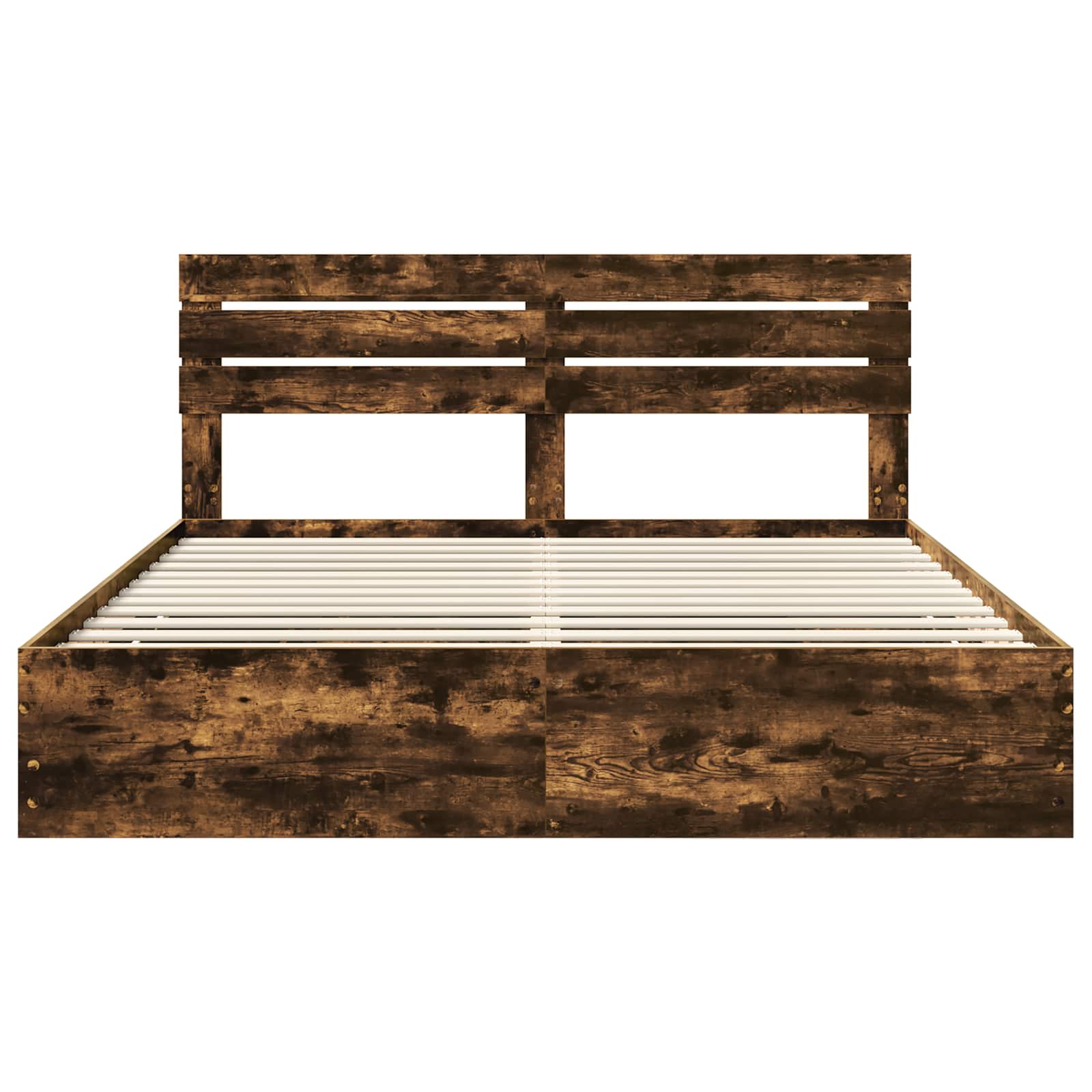 Σκελετός Κρεβατιού Καπνιστό Δρύς 180 x 200 cm Μηχανήματος Ξύλο