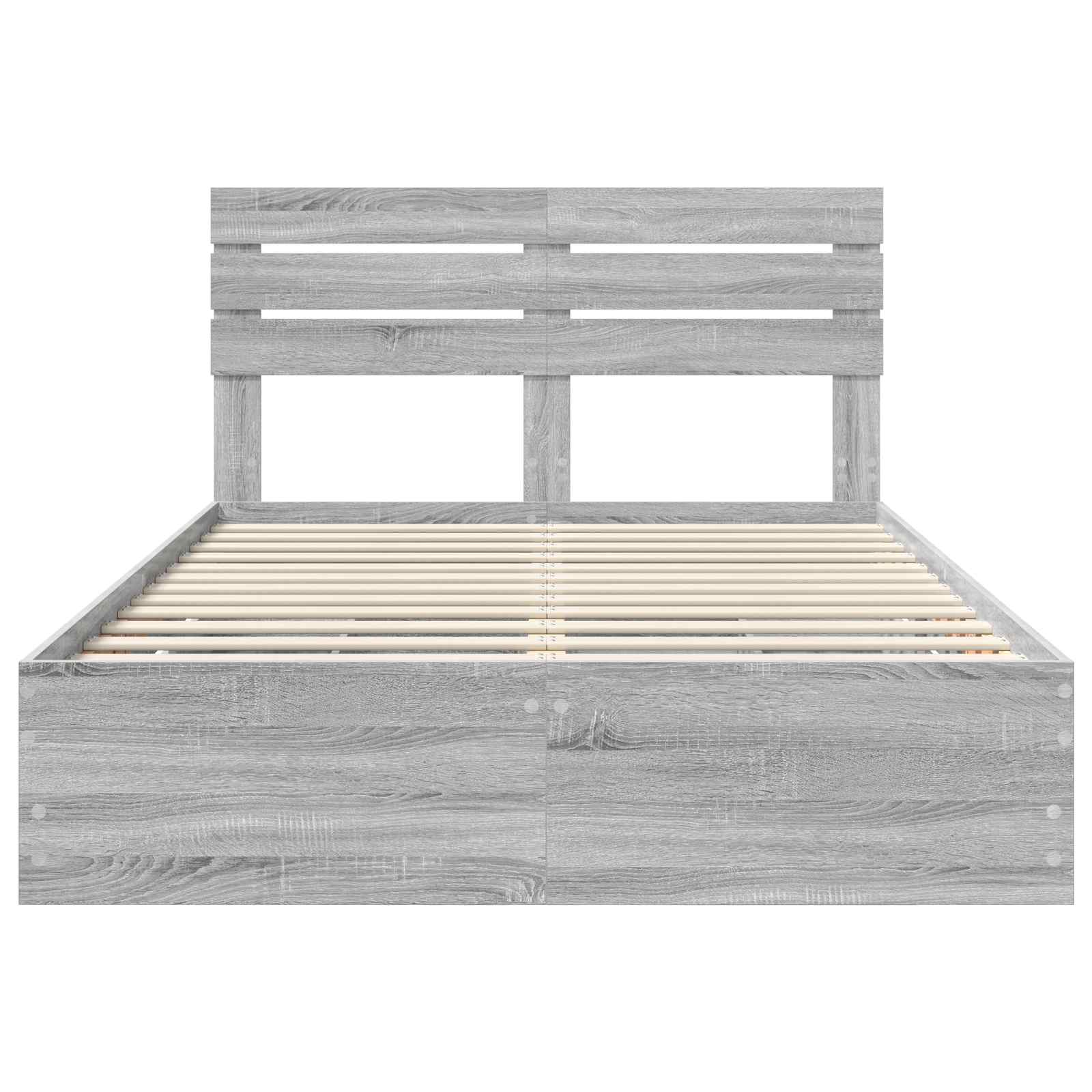 Σκελετός Κρεβατιού Γκρίζο Σονομα 150 x 200 cm Μηχανήματος Ξύλο