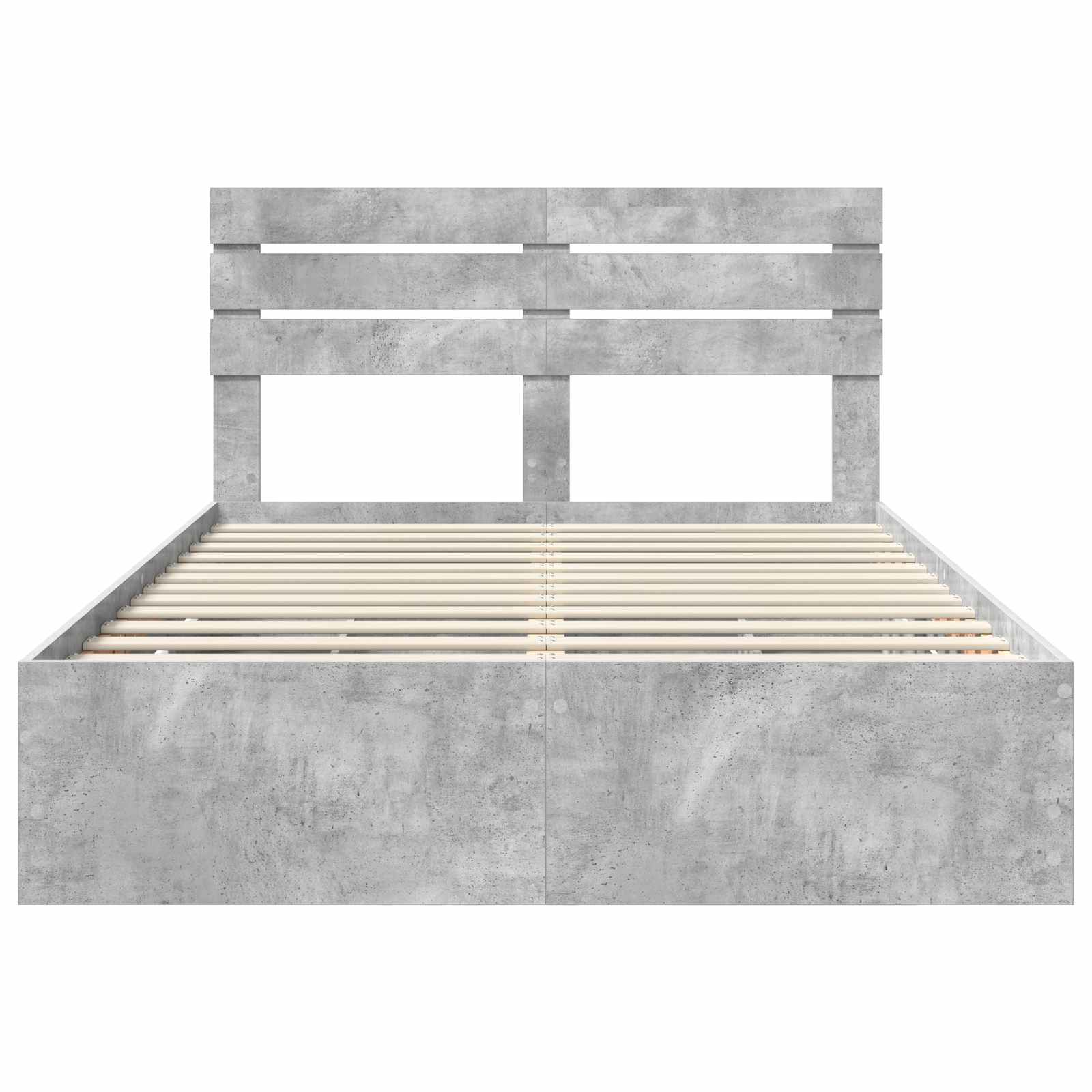 Σκελετός Κρεβατιού Σκυρόδεμα Γκρι 140 x 190 cm Μηχανήματος Ξύλο