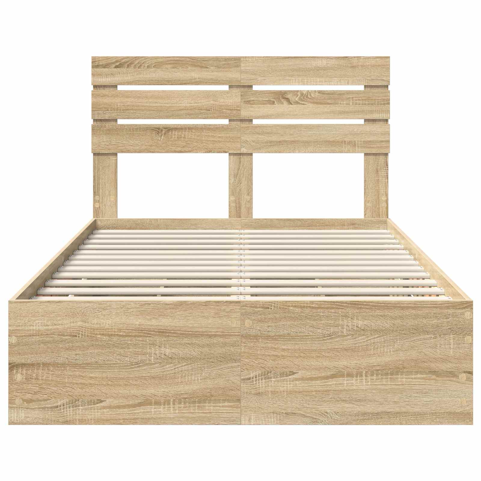 Σκελετός Κρεβατιού Δρύς Sonoma 120 x 200 cm Μηχανήματος Ξύλο - Pakobazaar