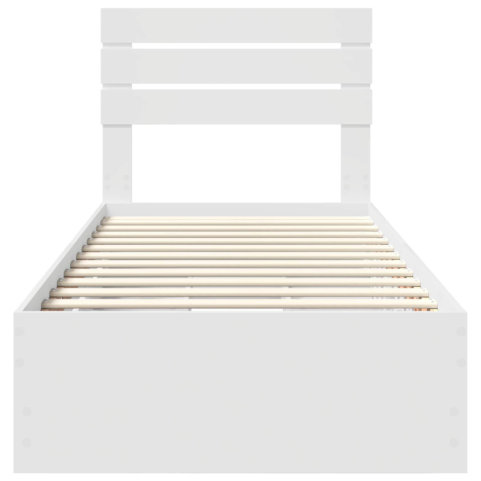 Σκελετός Κρεβατιού Λευκό 75 x 190 cm Μηχανήματος Ξύλο