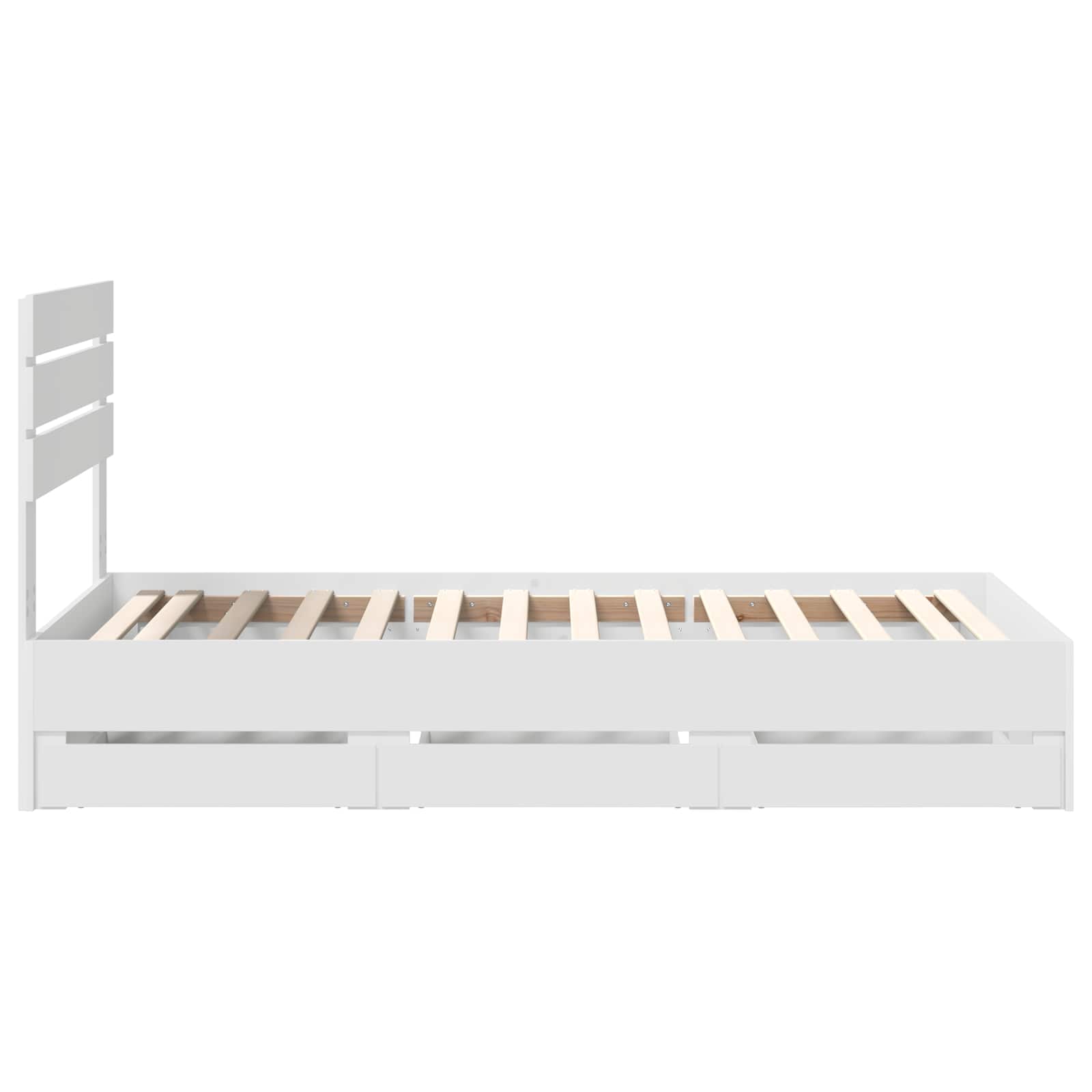 Σκελετός Κρεβατιού Λευκό 75 x 190 cm Μηχανήματος Ξύλο