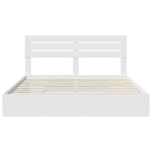 Κρεβάτι Αποθήκης Λευκό 180 x 200 cm Επεξεργασμένο Ξύλο