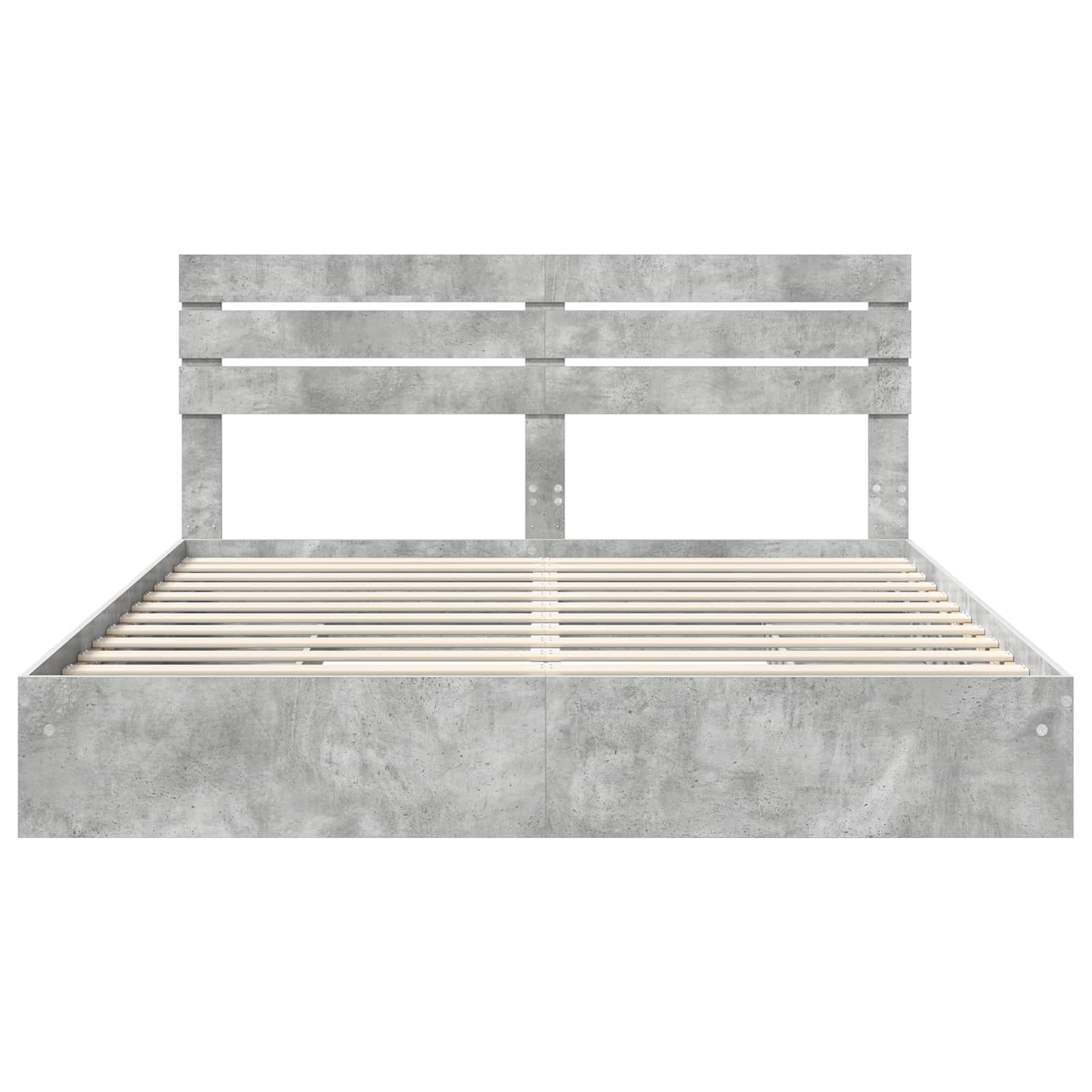 Κρεβάτι Αποθήκης Σκυρόδεμα Γκρι 180 x 200 cm Επεξεργασμένο ξύλο