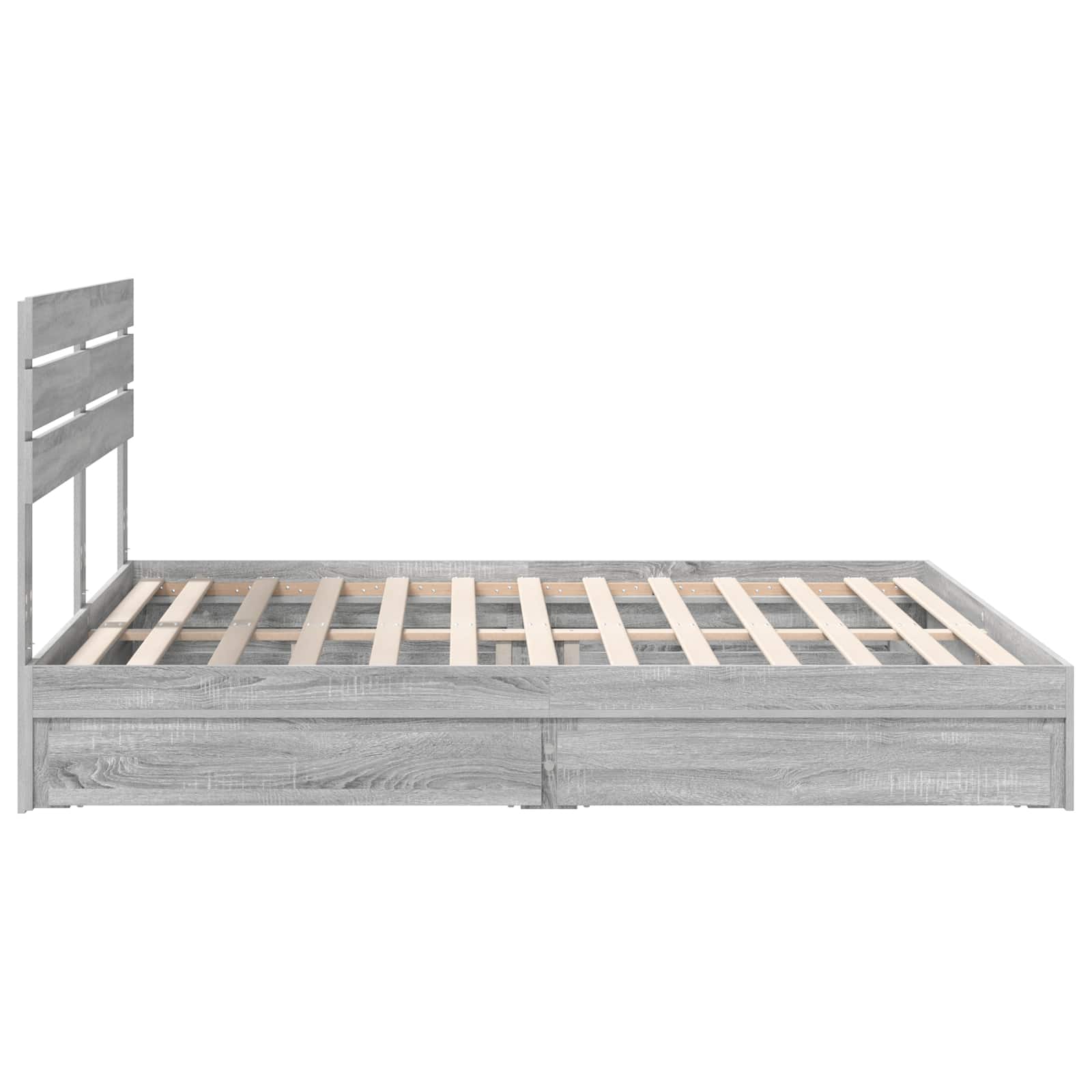 Κρεβάτι Αποθήκης Γκρίζο Σονομα 180 x 200 cm Επεξεργασμένο ξύλο