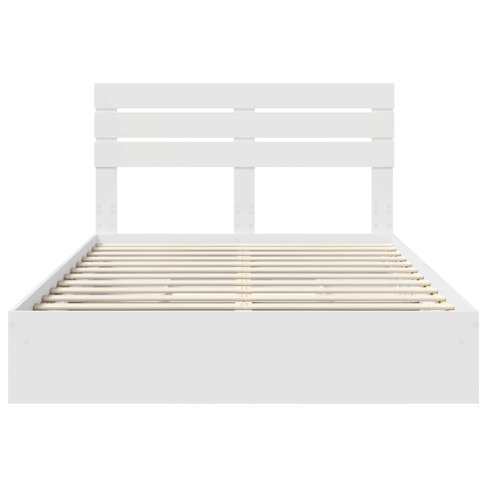 Κρεβάτι Αποθήκης Λευκό 160 x 200 cm Επεξεργασμένο ξύλο