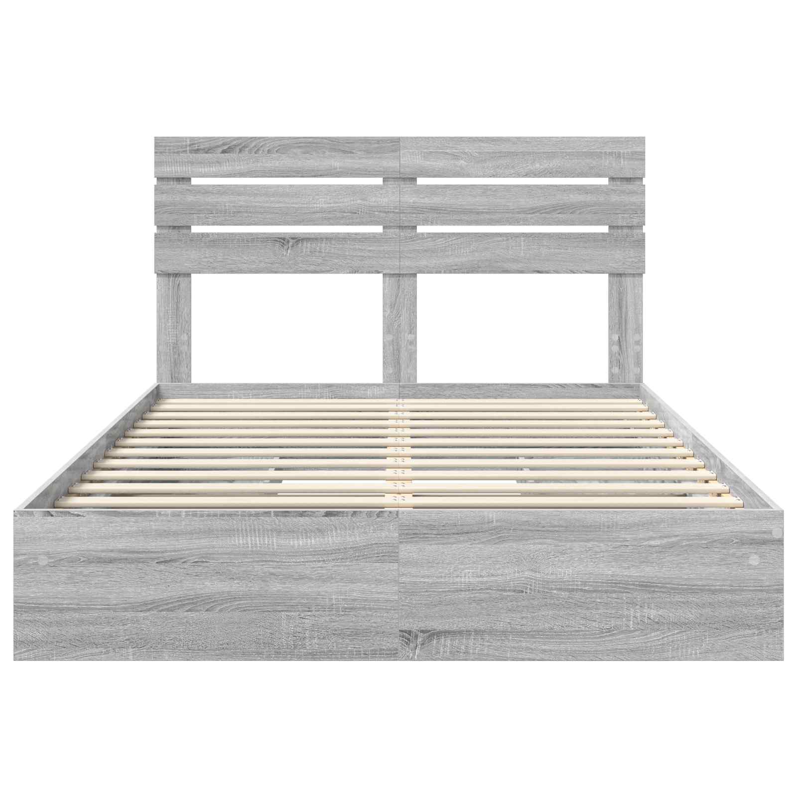 Κρεβάτι Αποθήκης Γκρίζο Σονομα 150 x 200 cm Επεξεργασμένο ξύλο