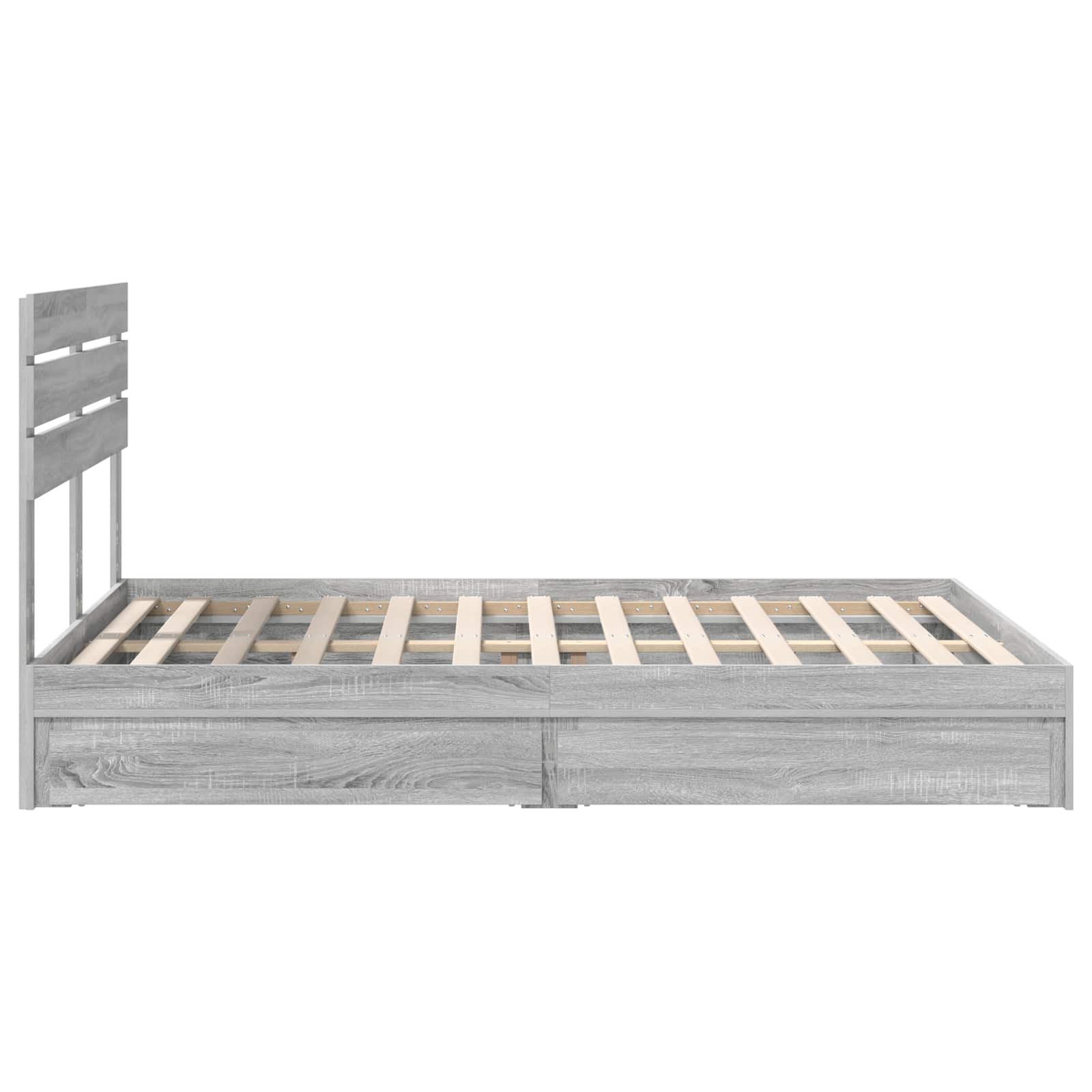 Κρεβάτι Αποθήκης Γκρίζο Σονομα 150 x 200 cm Επεξεργασμένο ξύλο