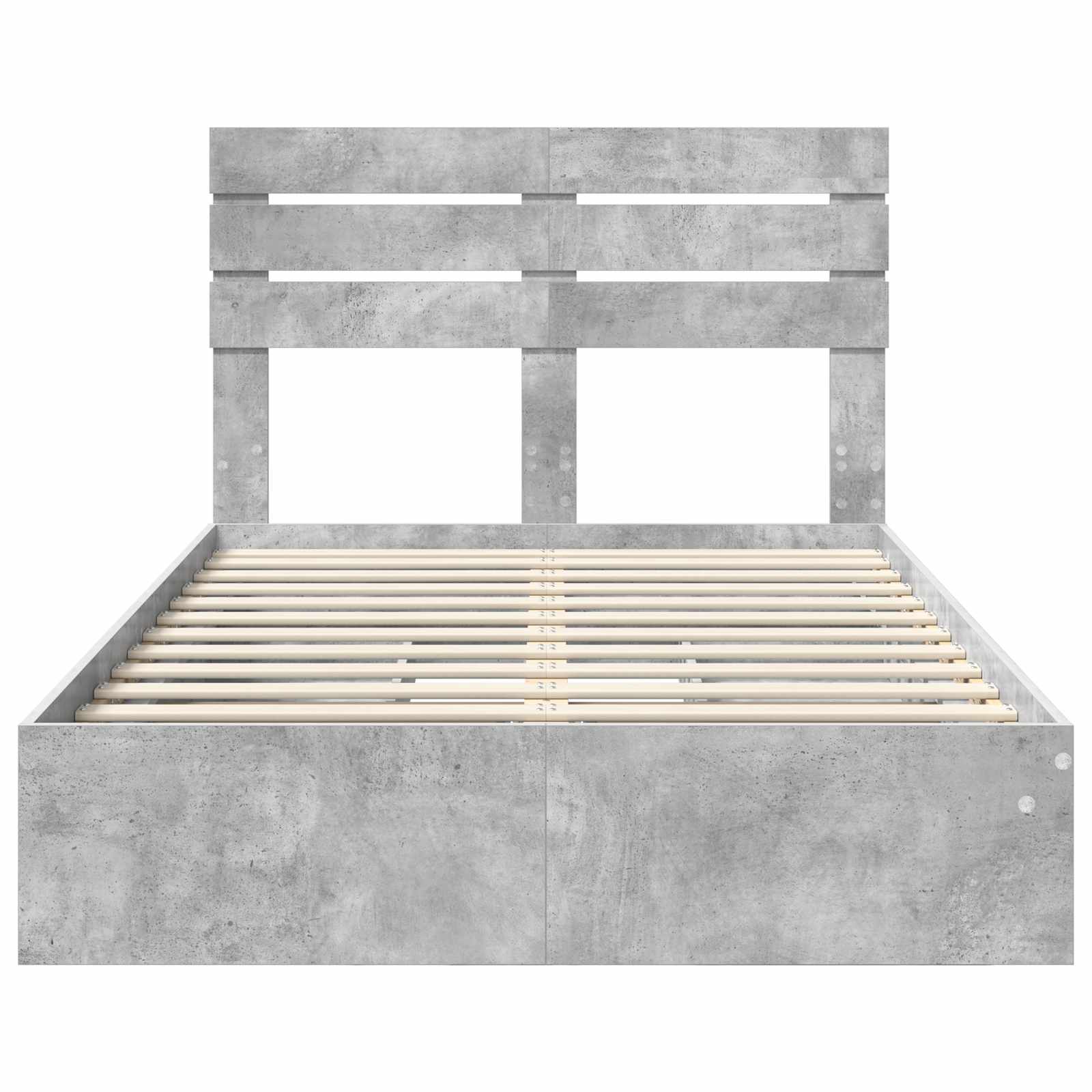 Κρεβάτι Αποθήκης Σκυρόδεμα Γκρι 120 x 200 cm Επεξεργασμένο Ξύλο