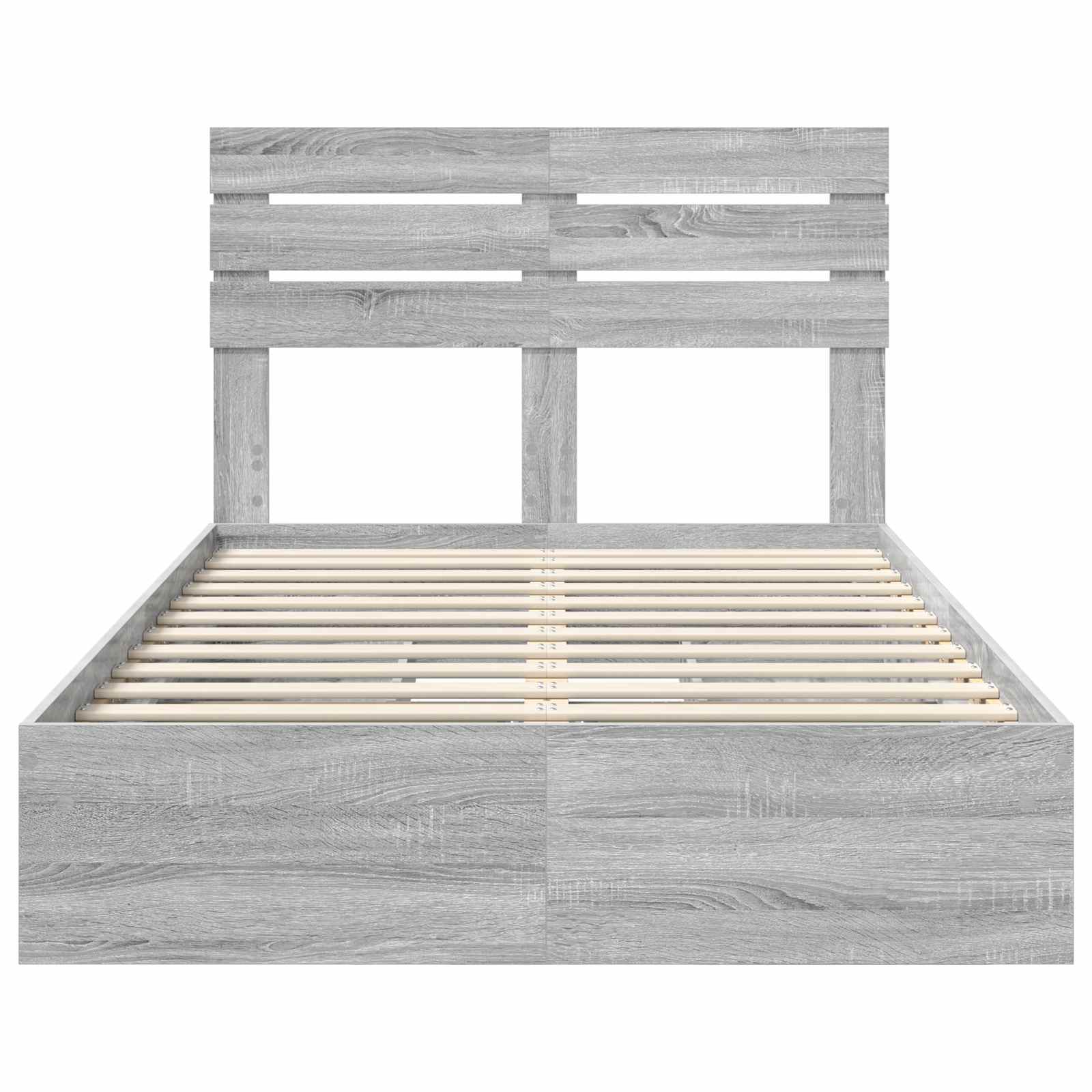 Κρεβάτι Αποθήκης Γκρίζο Σονομα 120 x 190 cm Επεξεργασμένο Ξύλο