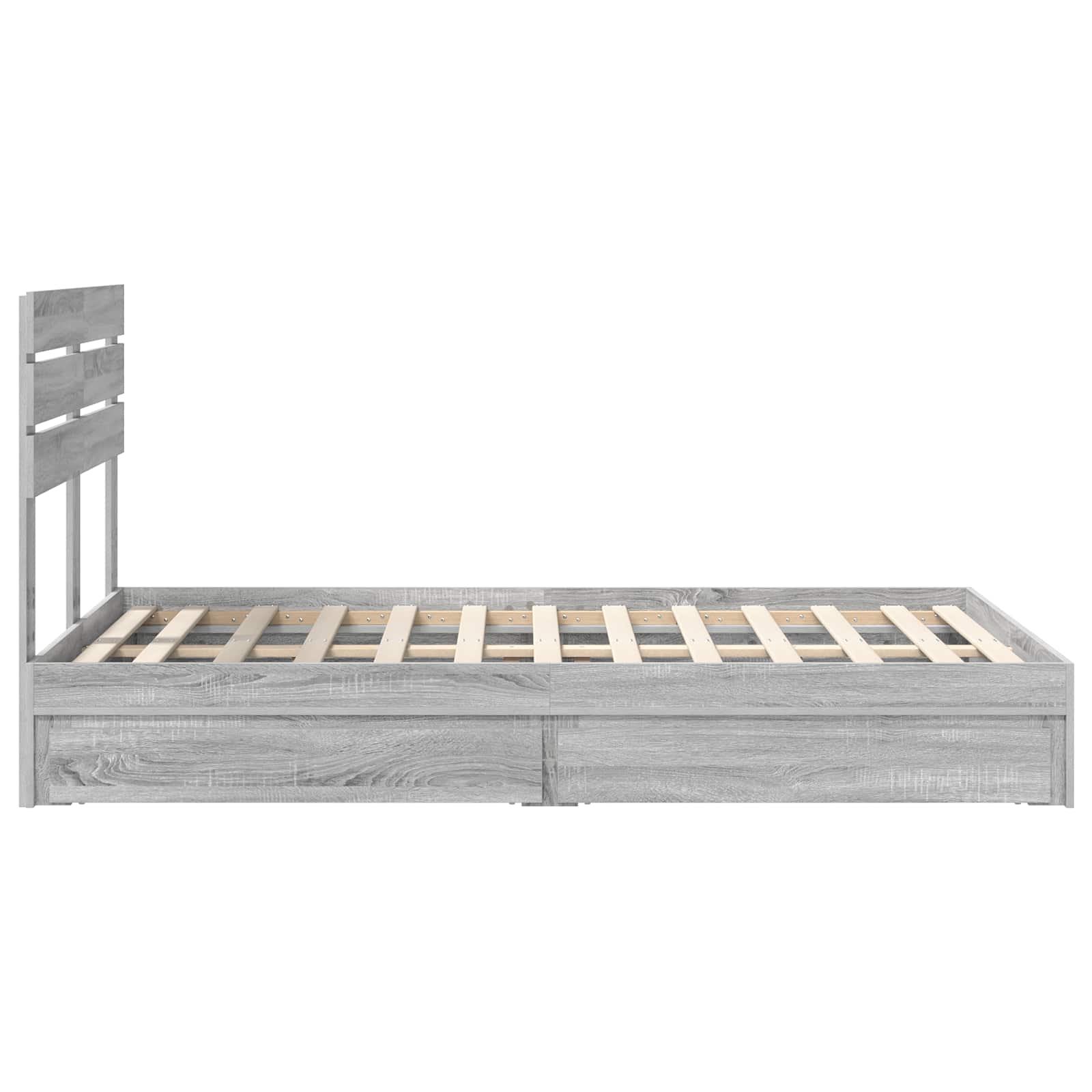 Κρεβάτι Αποθήκης Γκρίζο Σονομα 120 x 190 cm Επεξεργασμένο Ξύλο