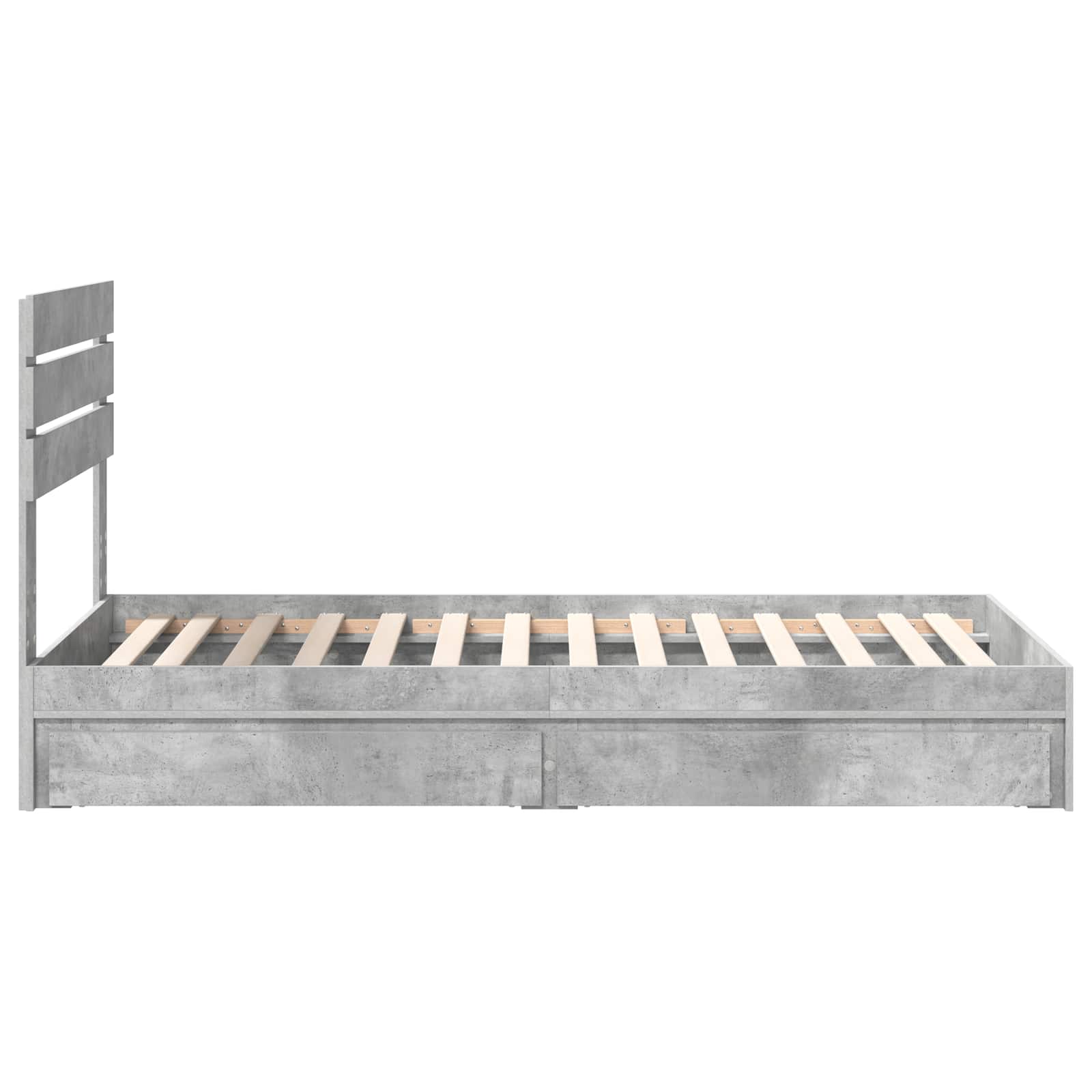 Κρεβάτι Αποθήκης Σκυρόδεμα Γκρι 90 x 200 cm Επεξεργασμένο ξύλο