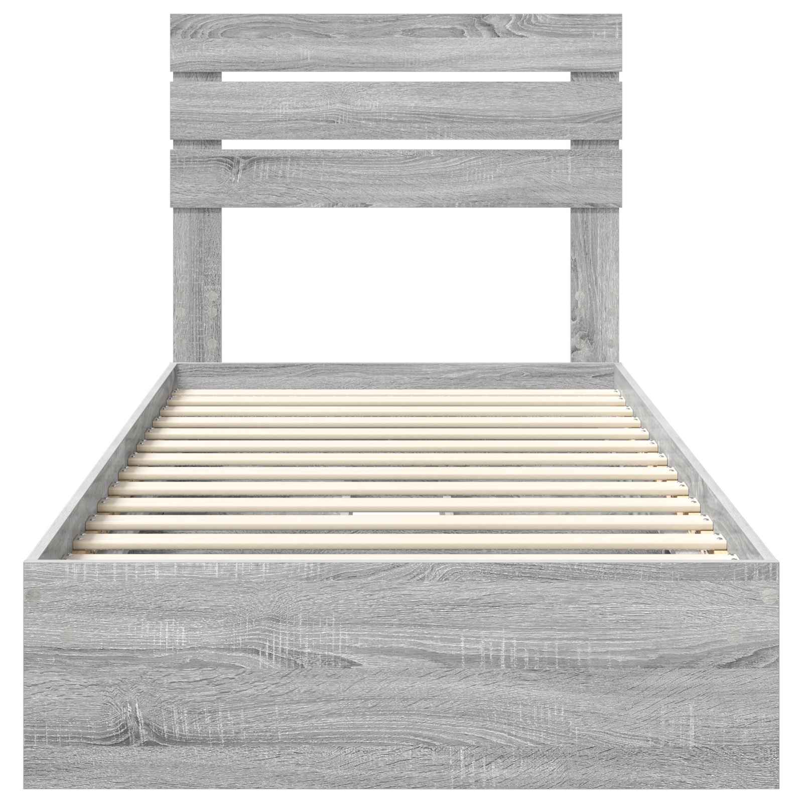 Κρεβάτι Αποθήκης Γκρίζο Σονομα 90 x 200 cm Επεξεργασμένο ξύλο