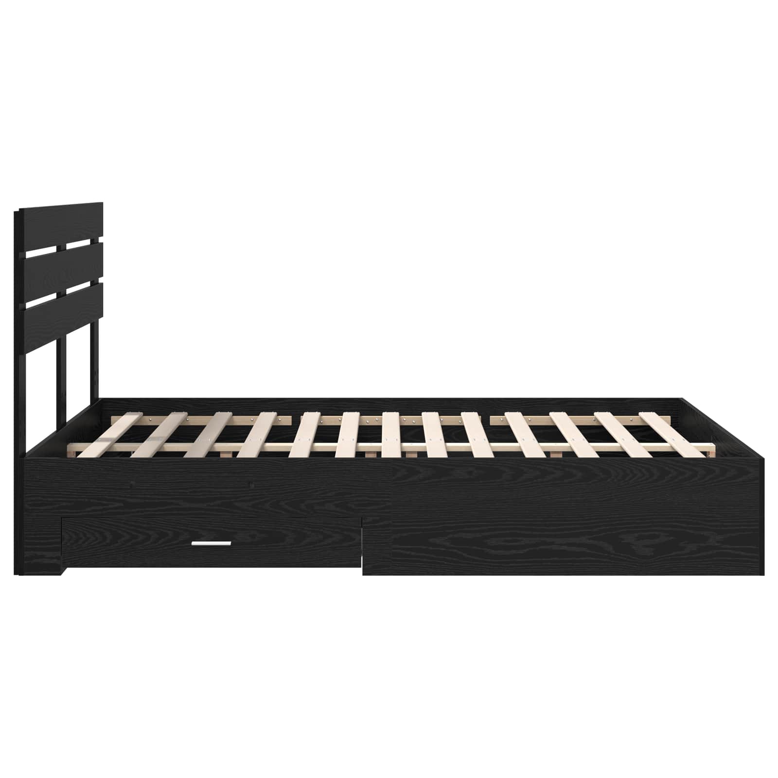 Σκελετός Κρεβατιού Μαύρη Οξυά 140 x 200 cm Επεξεργασμένο Ξύλο