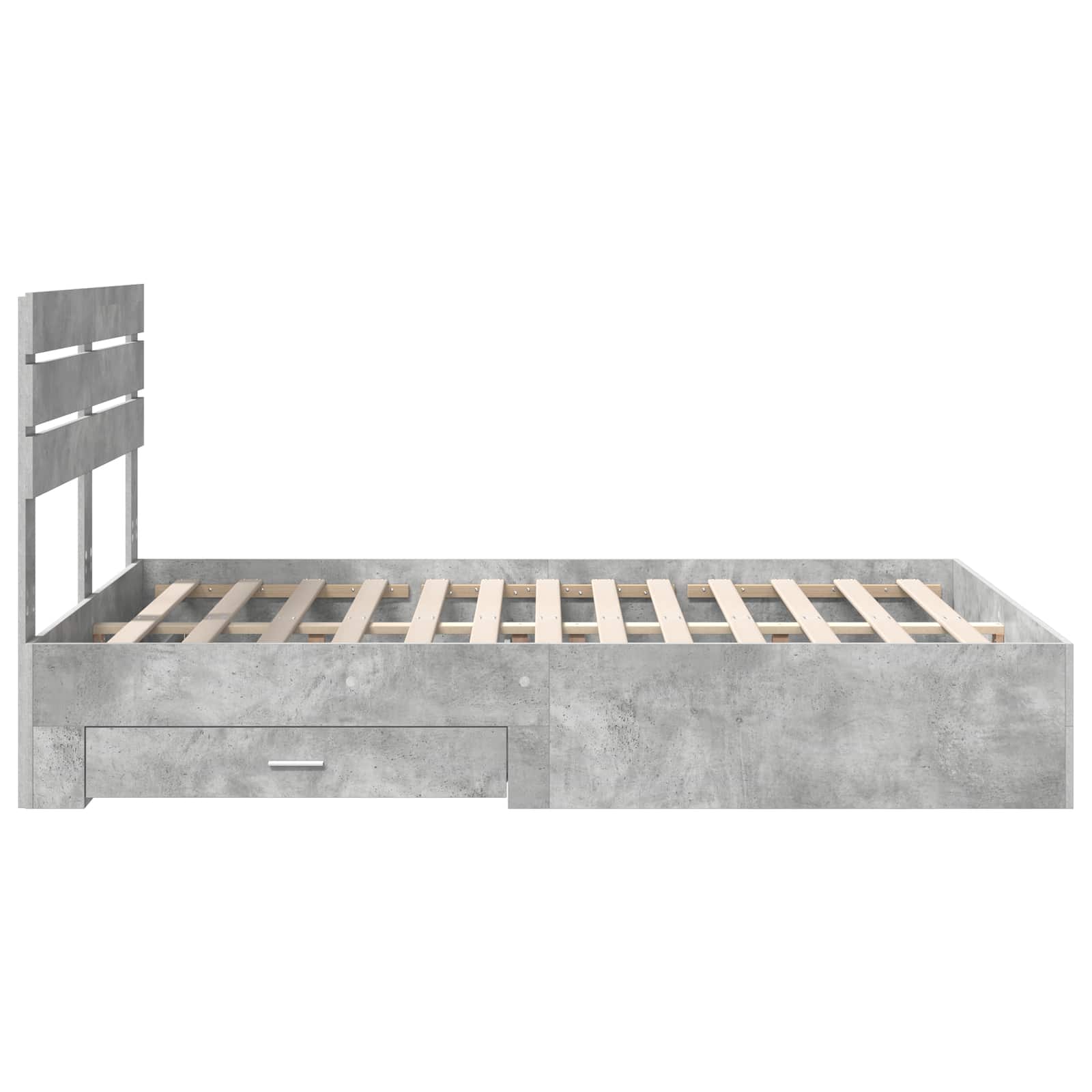 Σκελετός Κρεβατιού με συρτάρι με κεφαλάρι Επεξεργασμένο ξύλο