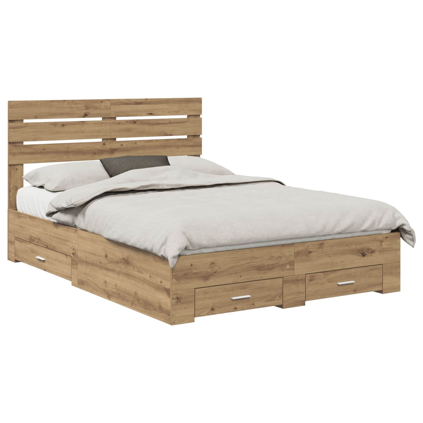 Σκελετός Κρεβατιού Artisan Oak 140 x 190 cm Επεξεργασμένο Ξύλο