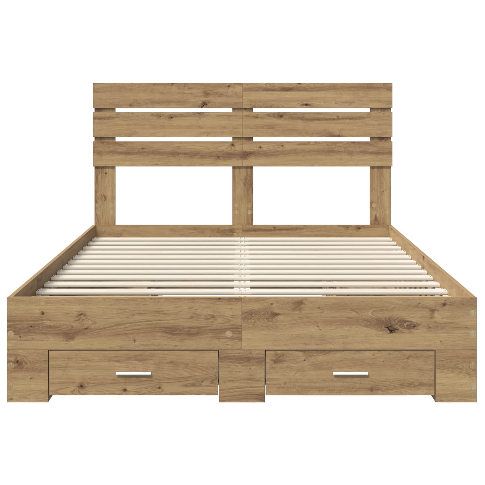 Σκελετός Κρεβατιού Artisan Oak 140 x 190 cm Επεξεργασμένο Ξύλο
