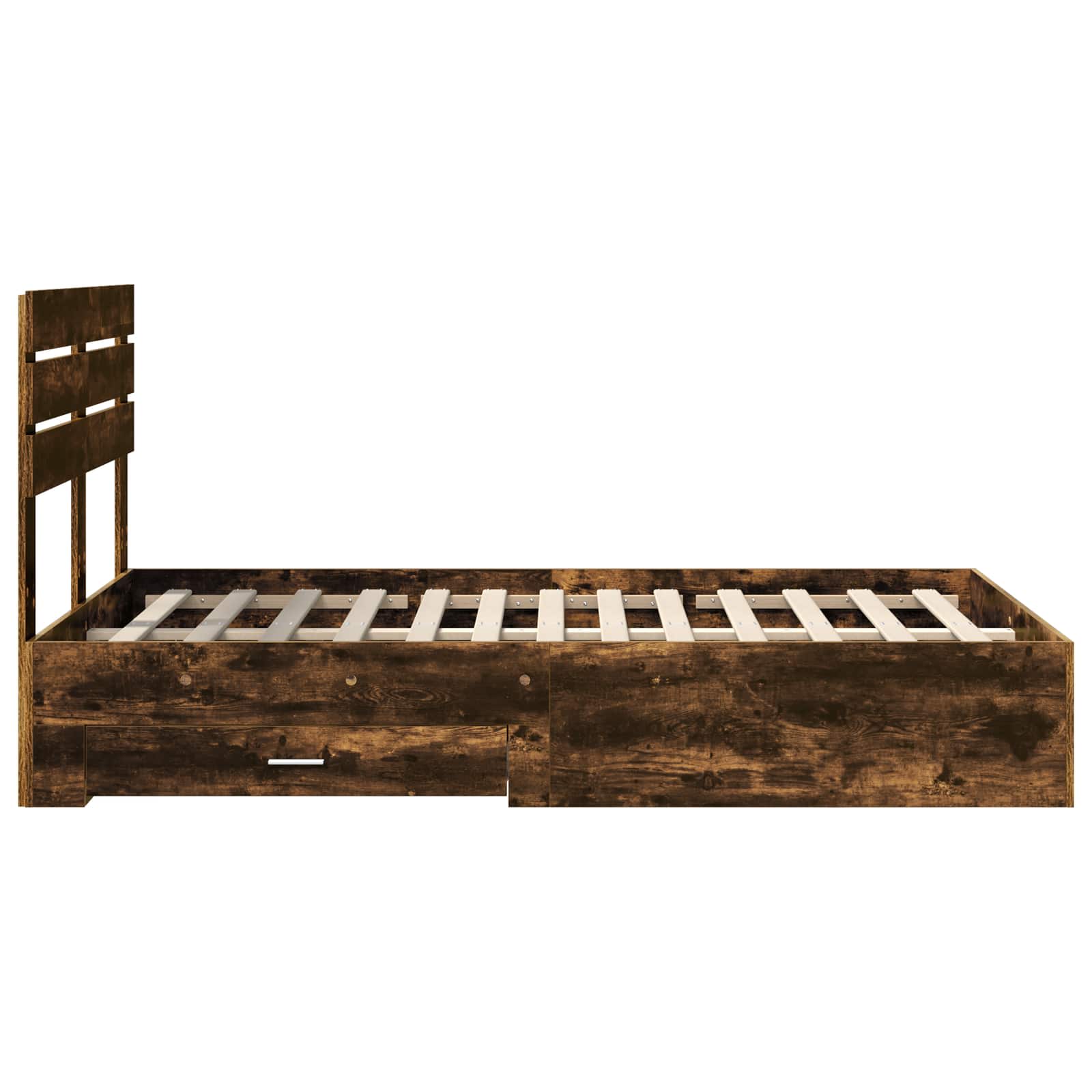 Σκελετός Κρεβατιού με κεφαλάρι Καπνιστό Δρύς 135 x 190 cm