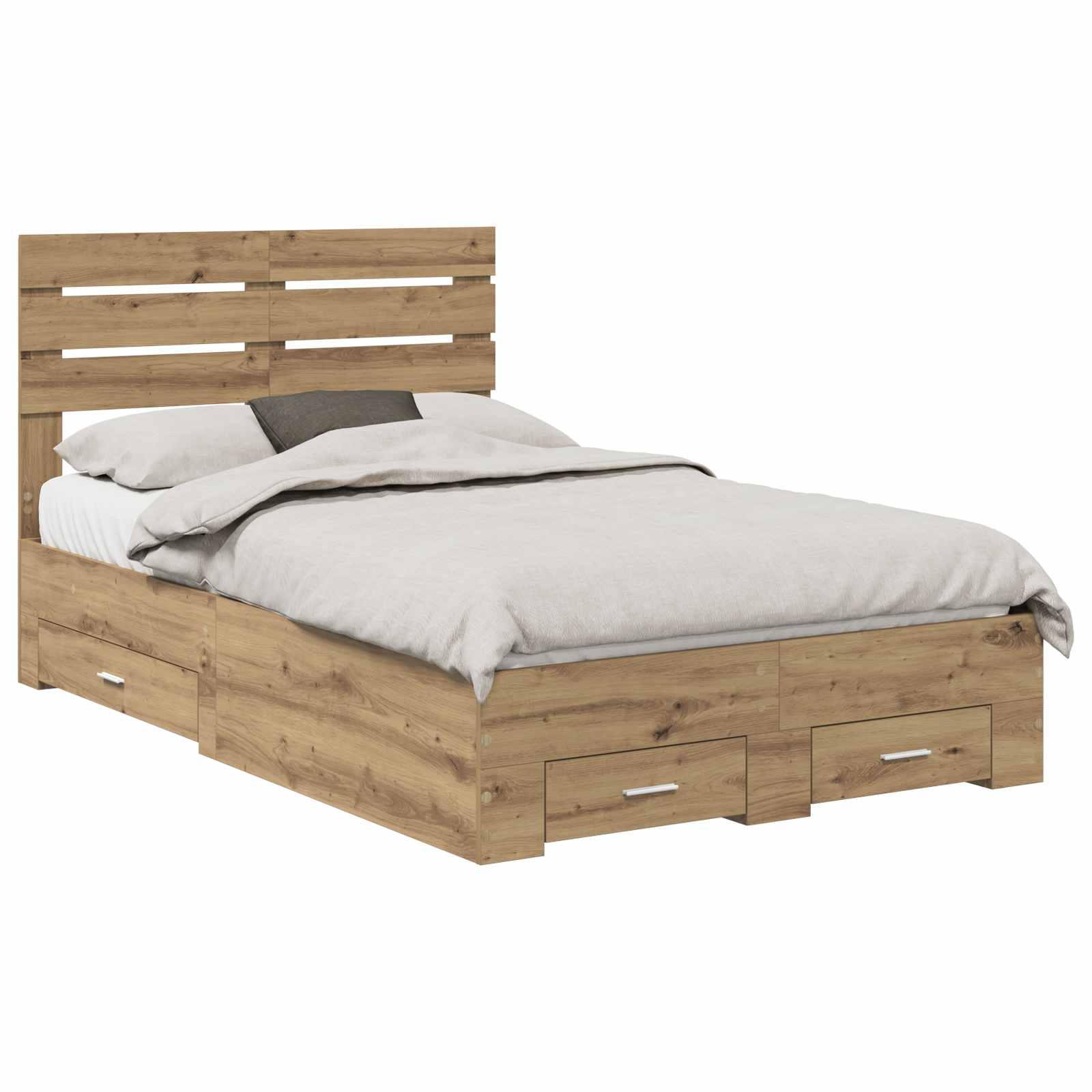 Σκελετός Κρεβατιού Artisan Oak 135 x 190 cm Επεξεργασμένο Ξύλο