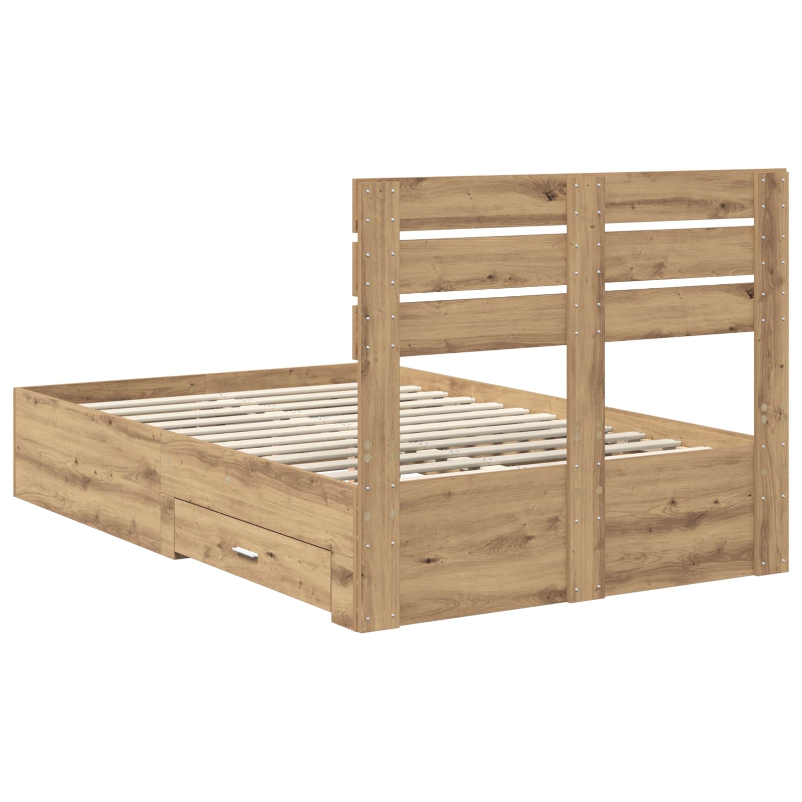 Σκελετός Κρεβατιού Artisan Oak 135 x 190 cm Επεξεργασμένο Ξύλο