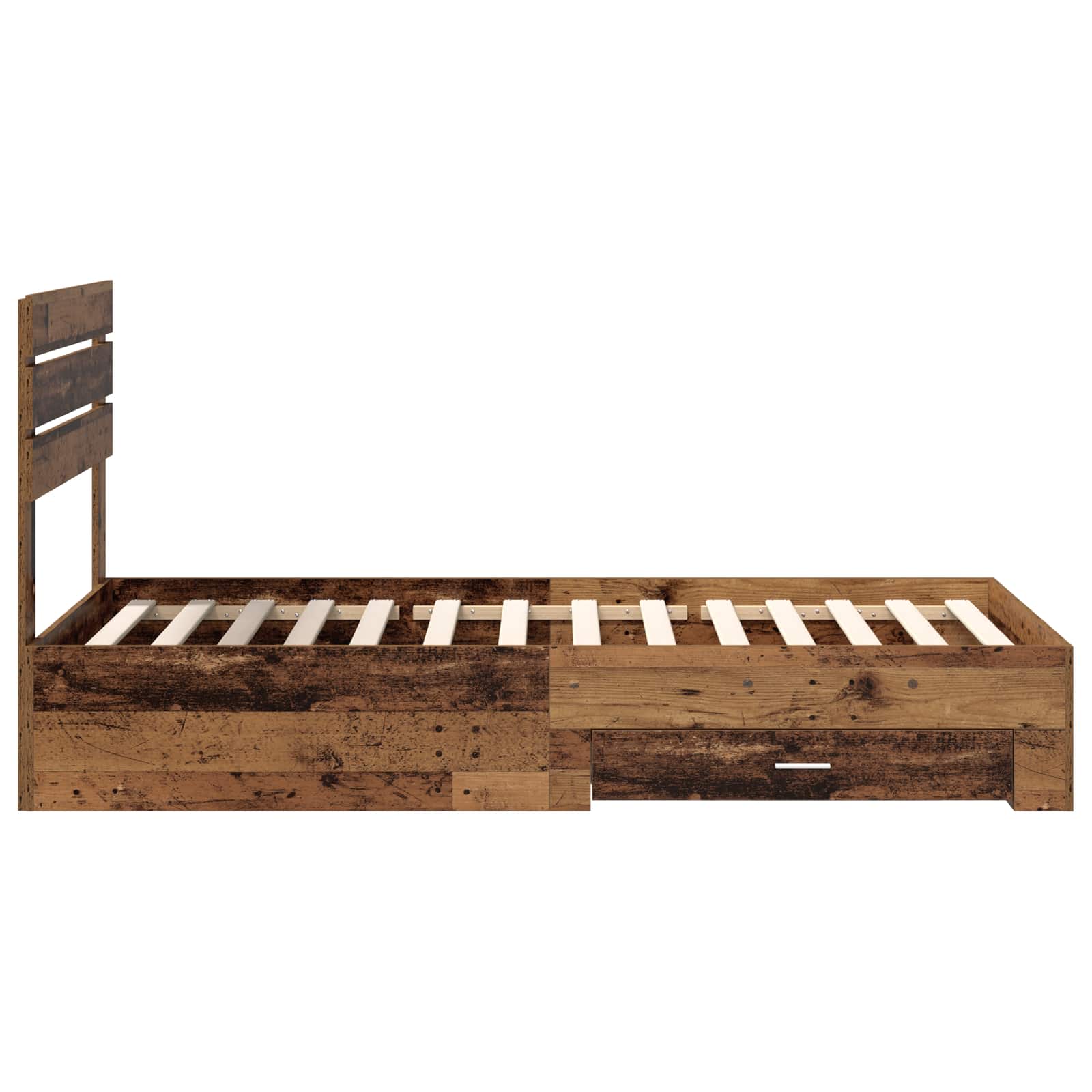 Σκελετός Κρεβατιού με συρτάρι με κεφαλάρι Επεξεργασμένο ξύλο