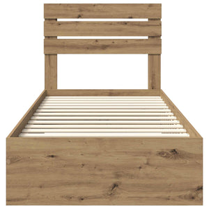 Σκελετός Κρεβατιού Artisan Oak 100 x 200 cm Επεξεργασμένο Ξύλο