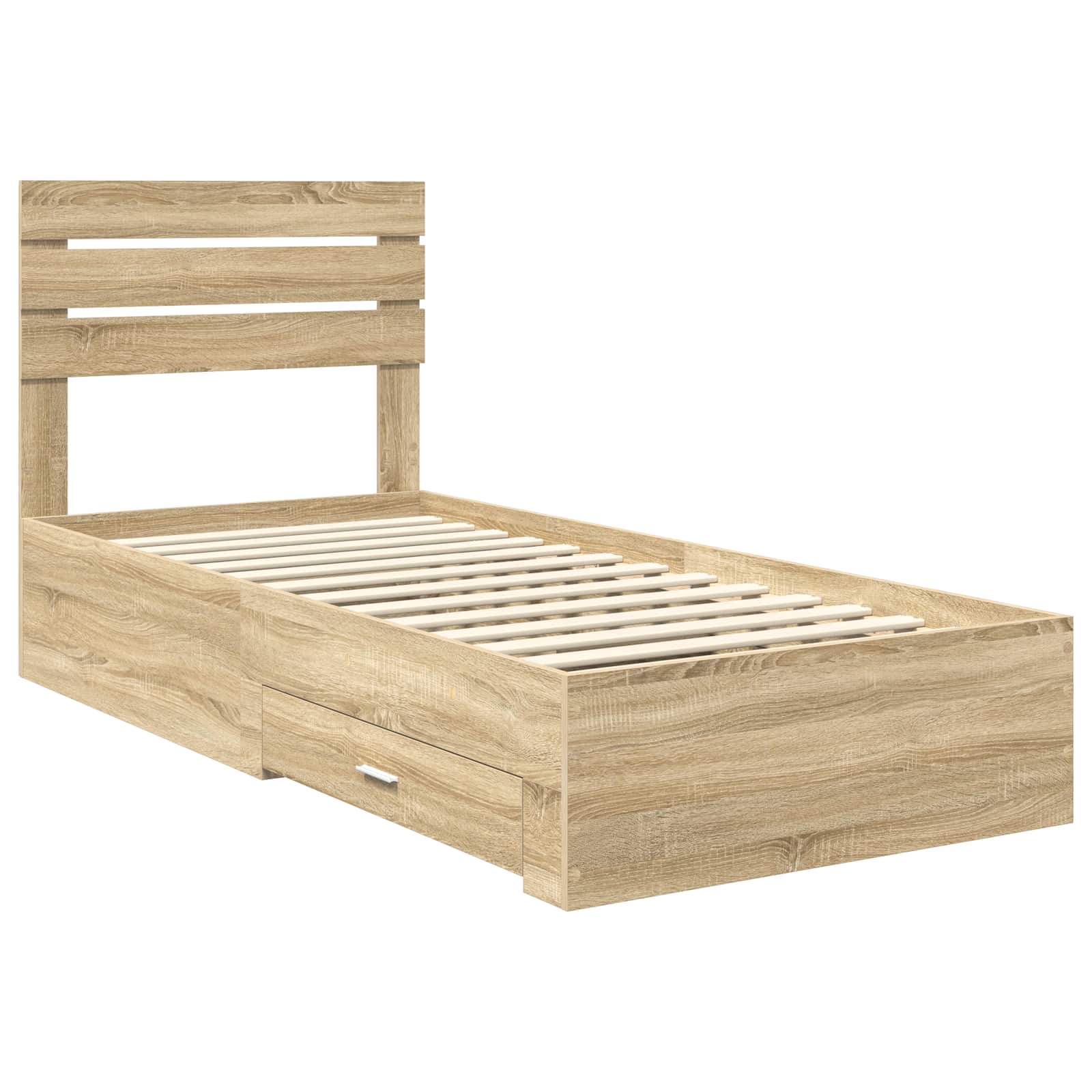Σκελετός Κρεβατιού Δρύς Sonoma 90 x 190 cm Επεξεργασμένο ξύλο