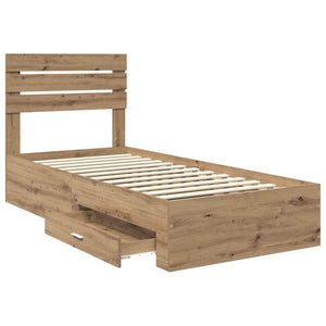 Σκελετός Κρεβατιού Artisan Oak 90 x 190 cm Επεξεργασμένο Ξύλο