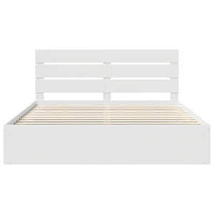 Σκελετός Κρεβατιού Λευκό 180 x 200 cm Στερεά ξυλεία πεύκου