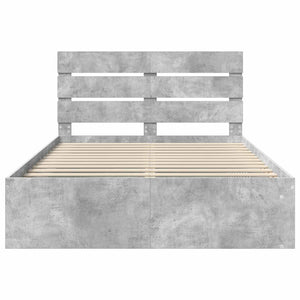 Σκελετός Κρεβατιού Σκυρόδεμα 160 x 200 cm Στερεά ξυλεία πεύκου