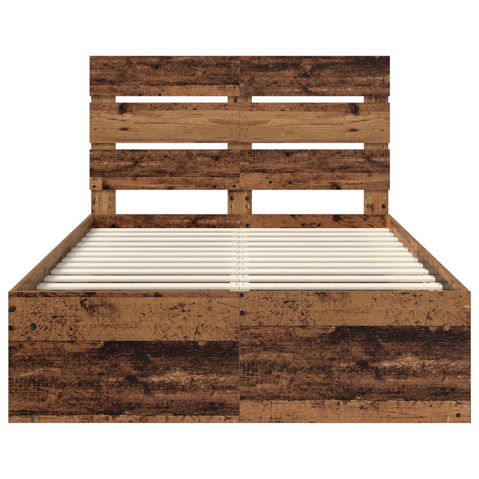 Σκελετός Κρεβατιού Παλιό ξύλο 135 x 190 cm Στερεά ξυλεία πεύκου