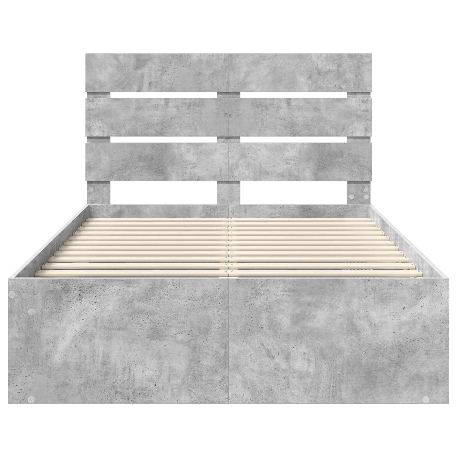Σκελετός Κρεβατιού Σκυρόδεμα 120 x 200 cm Στερεά ξυλεία πεύκου