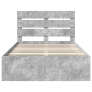 Σκελετός Κρεβατιού Σκυρόδεμα 120 x 200 cm Στερεά ξυλεία πεύκου