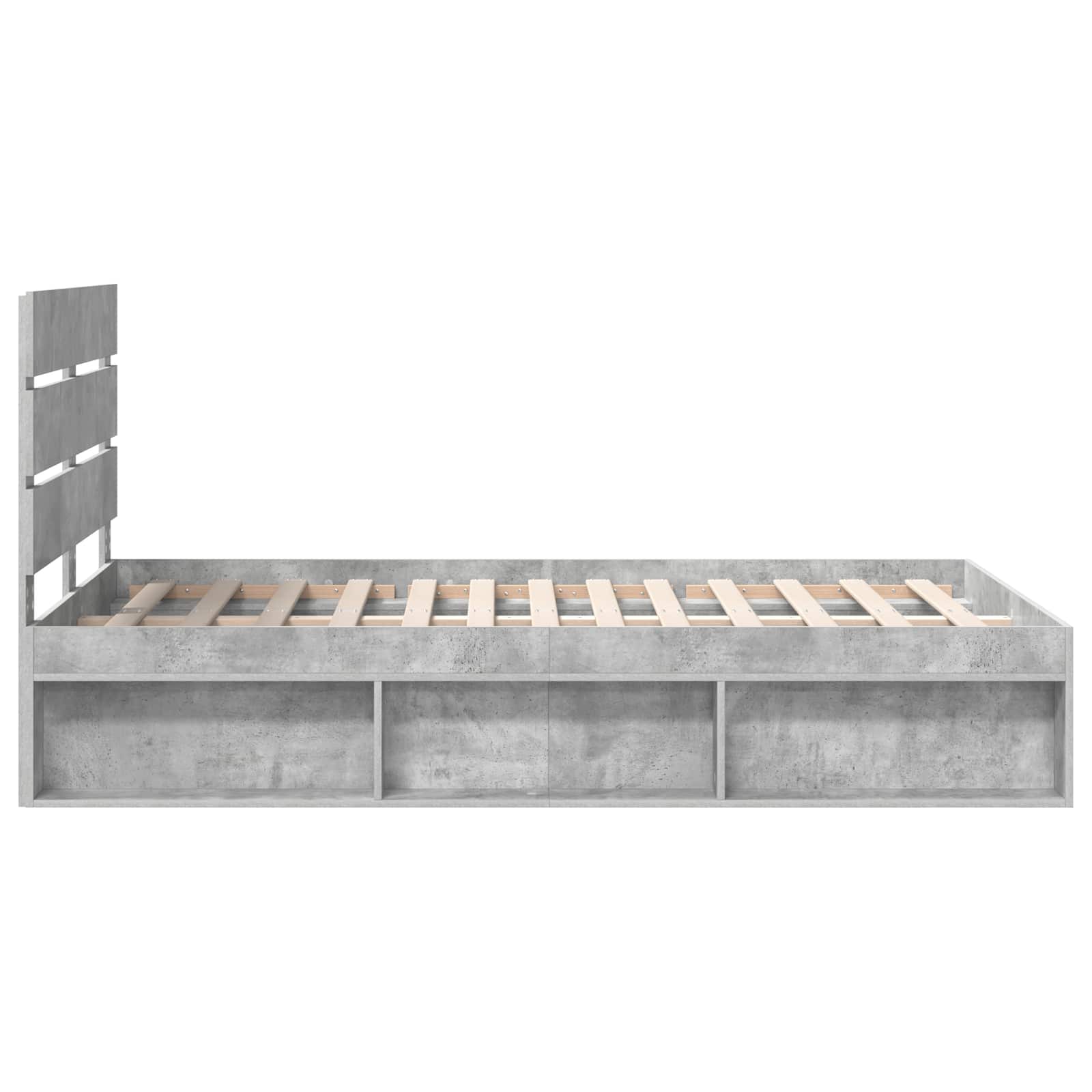 Σκελετός Κρεβατιού Σκυρόδεμα 120 x 190 cm Στερεά ξυλεία πεύκου