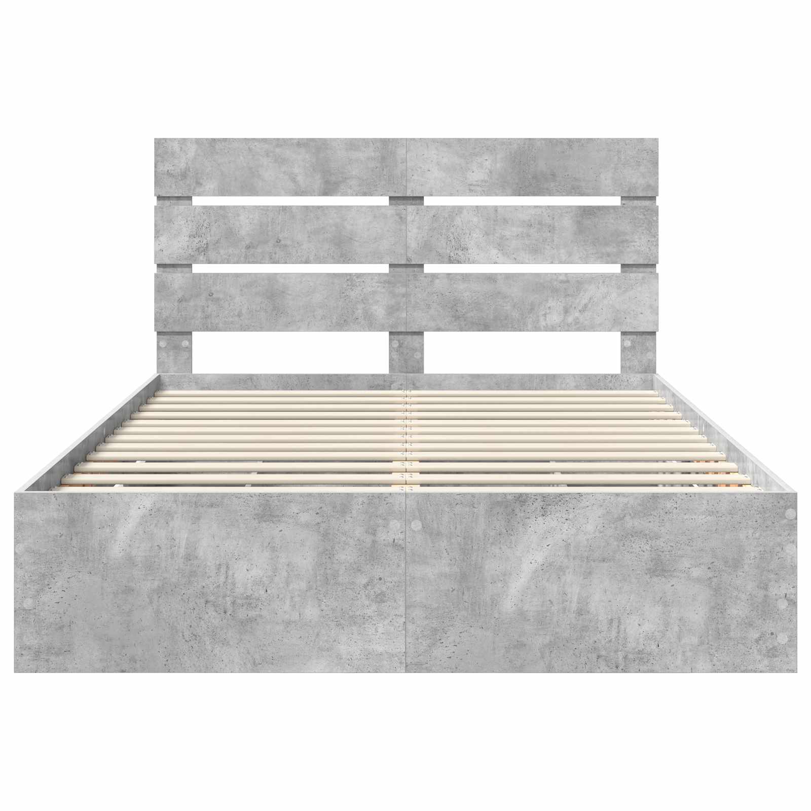 Σκελετός Κρεβατιού Σκυρόδεμα Γκρι 140 x 200 cm Μηχανήματος Ξύλο