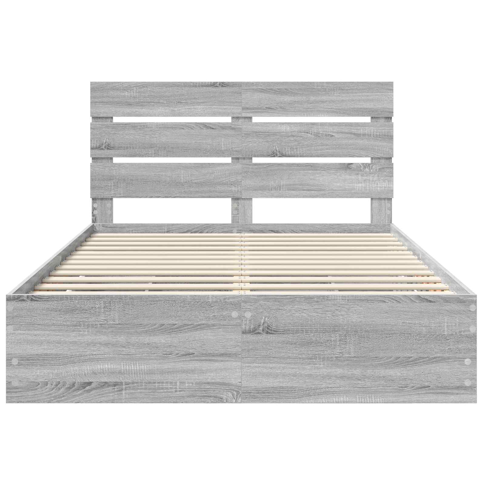Σκελετός Κρεβατιού Γκρίζο Σονομα 140 x 200 cm Μηχανήματος Ξύλο