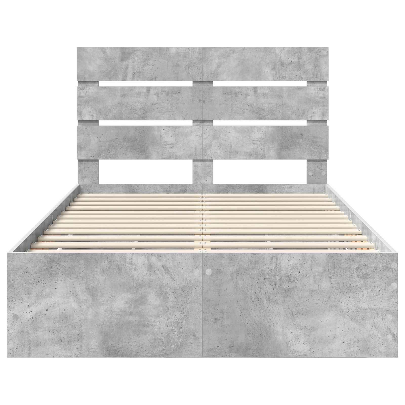 Σκελετός Κρεβατιού Σκυρόδεμα Γκρι 120 x 200 cm Μηχανήματος Ξύλο - Pakobazaar