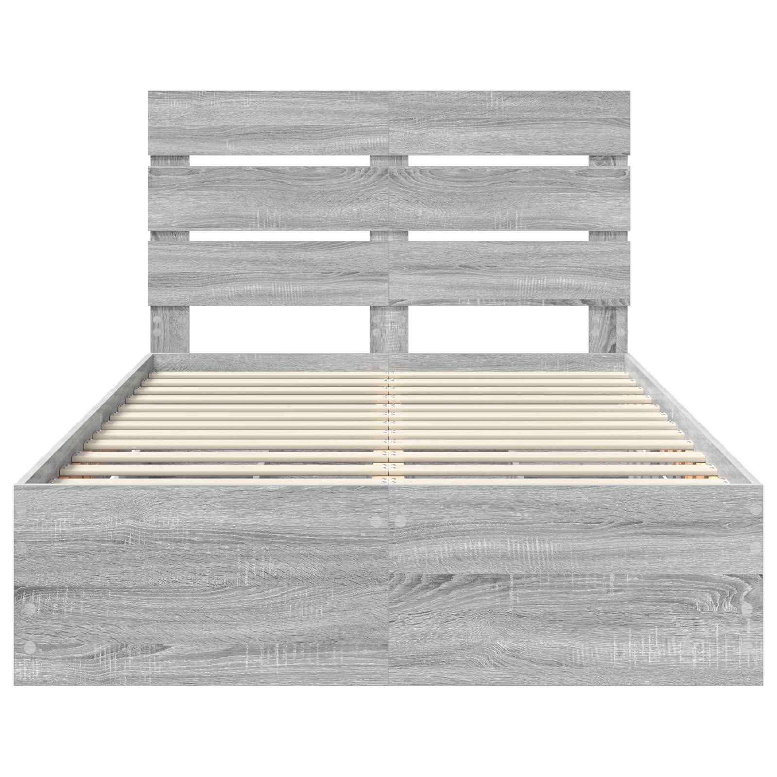 Σκελετός Κρεβατιού Γκρίζο Σονομα 120 x 200 cm Μηχανήματος Ξύλο