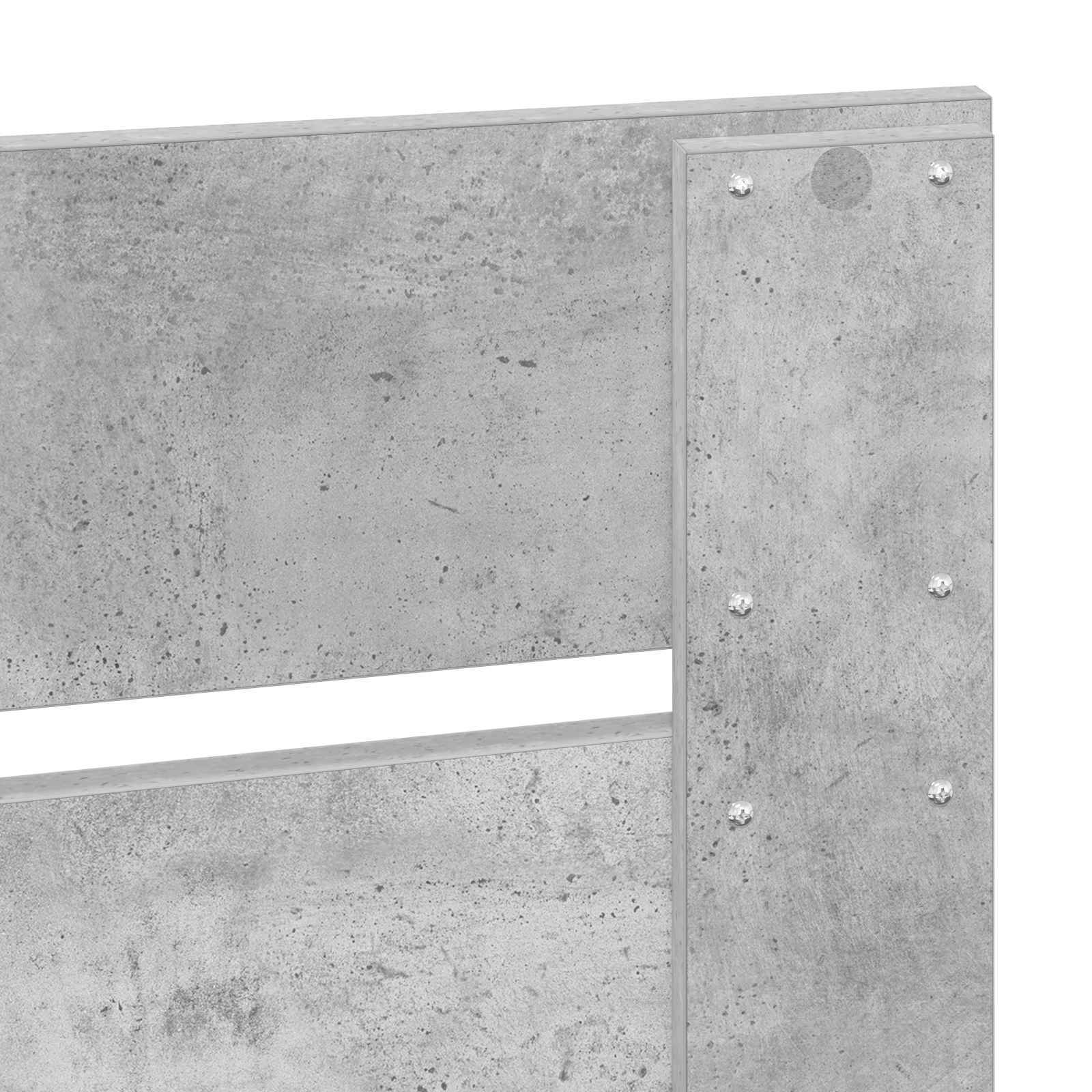 Σκελετός Κρεβατιού Σκυρόδεμα Γκρι 100 x 200 cm Μηχανήματος Ξύλο - Pakobazaar