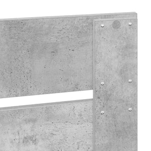 Σκελετός Κρεβατιού Σκυρόδεμα Γκρι 90 x 190 cm Μηχανήματος Ξύλο