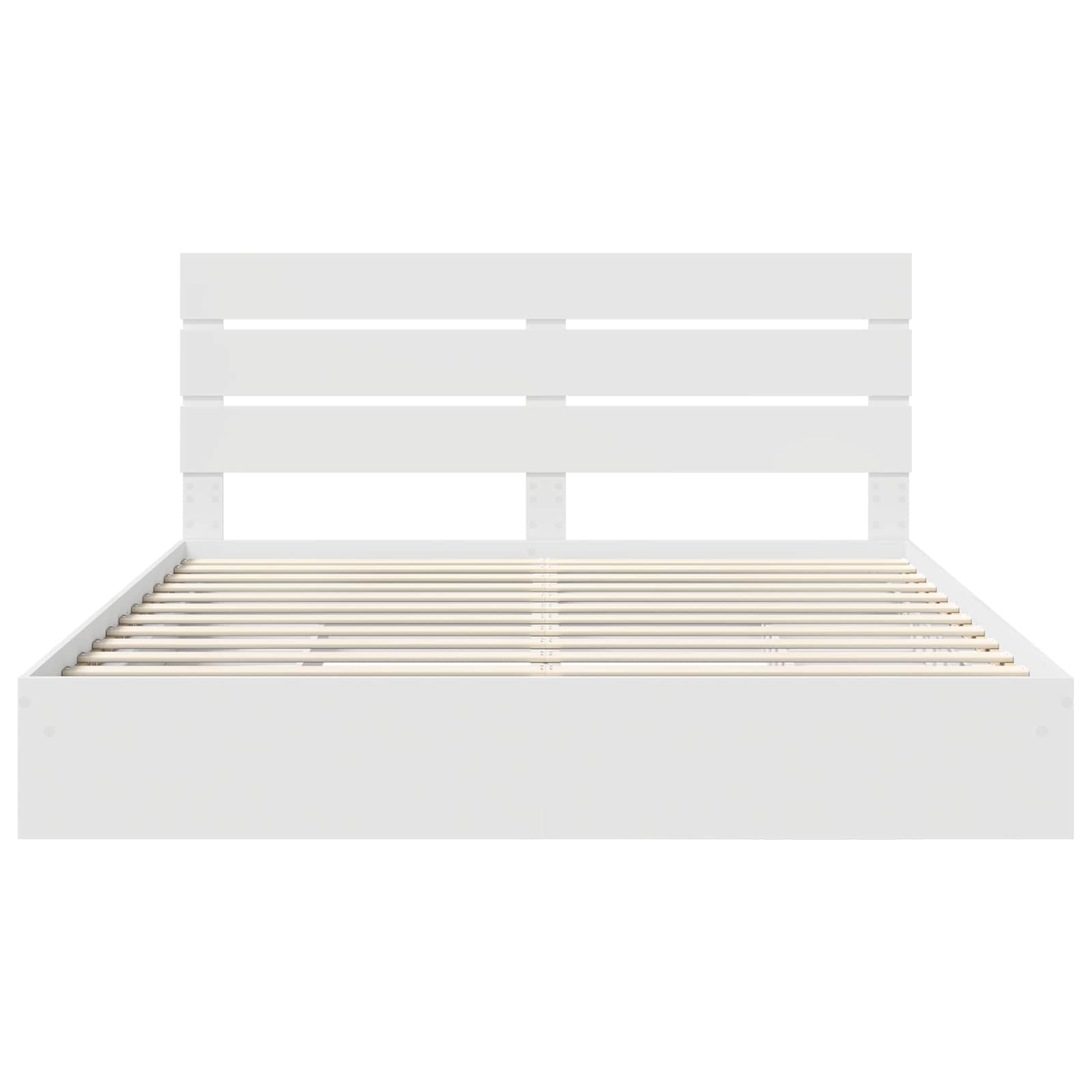 Κρεβάτι Αποθήκης Λευκό 180 x 200 cm Επεξεργασμένο ξύλο