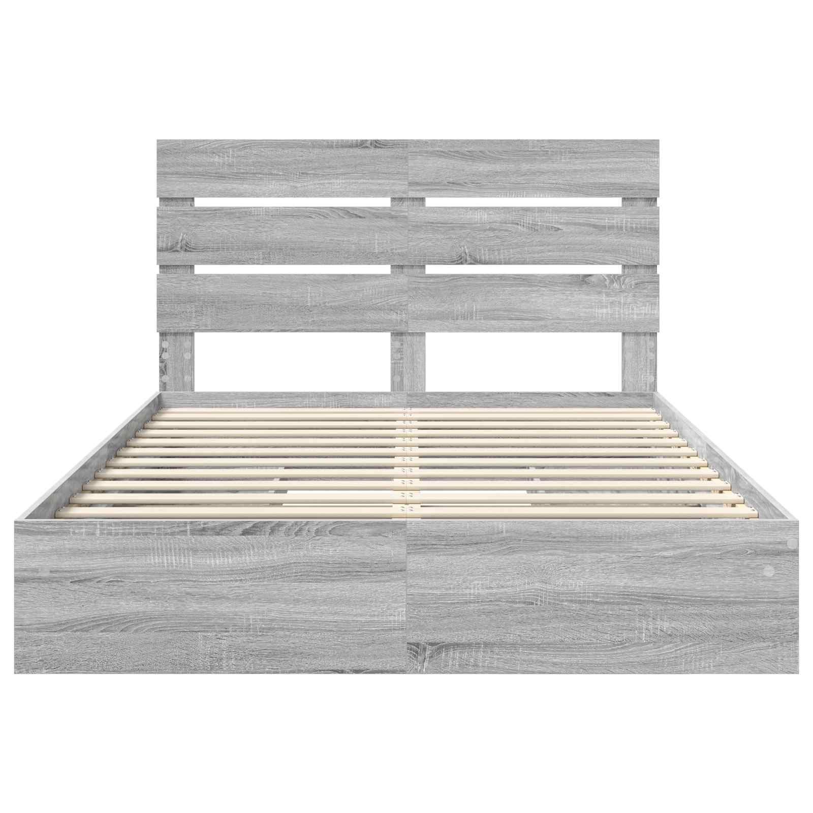 Κρεβάτι Αποθήκης Γκρίζο Σονομα 140 x 200 cm Επεξεργασμένο ξύλο
