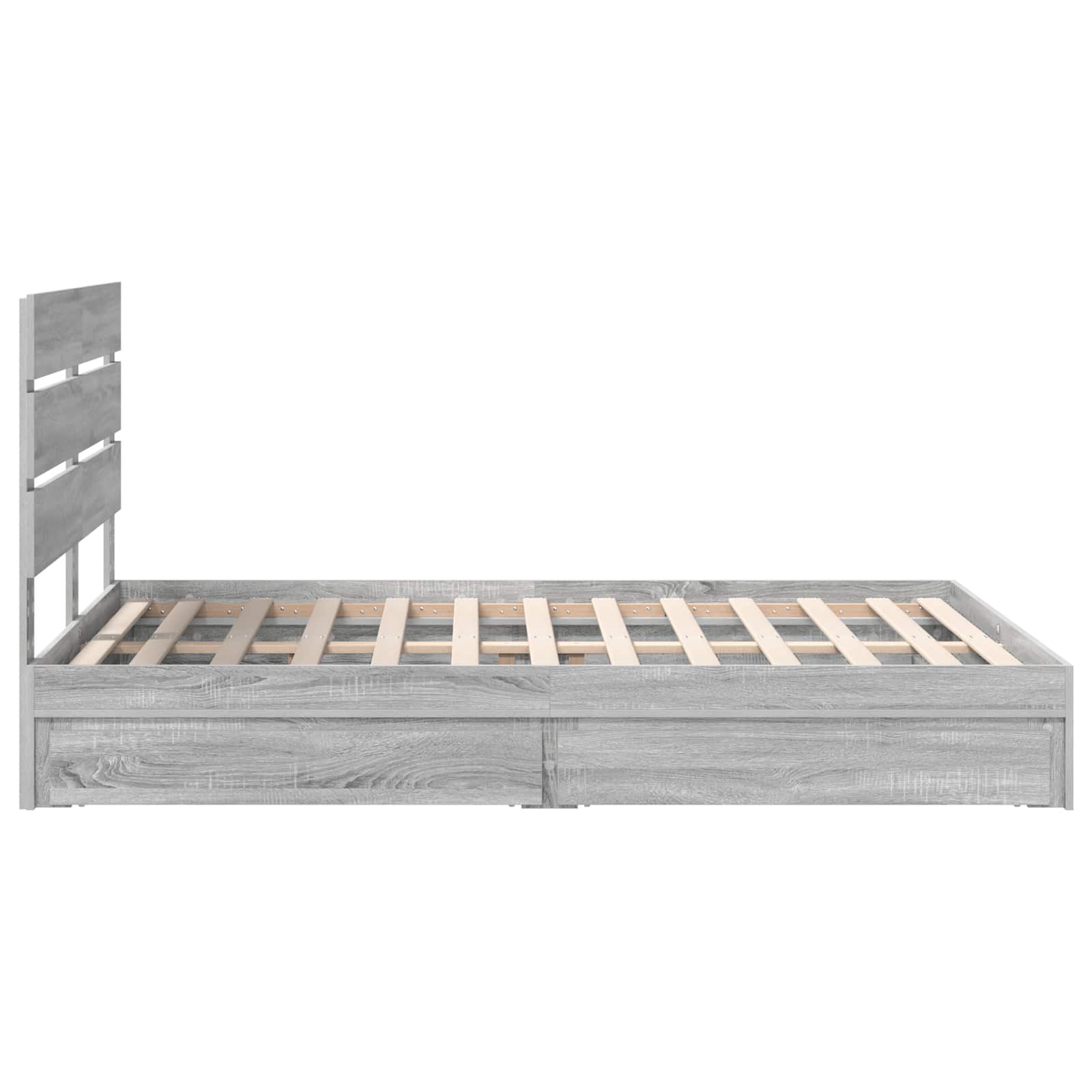 Κρεβάτι Αποθήκης Γκρίζο Σονομα 140 x 200 cm Επεξεργασμένο ξύλο