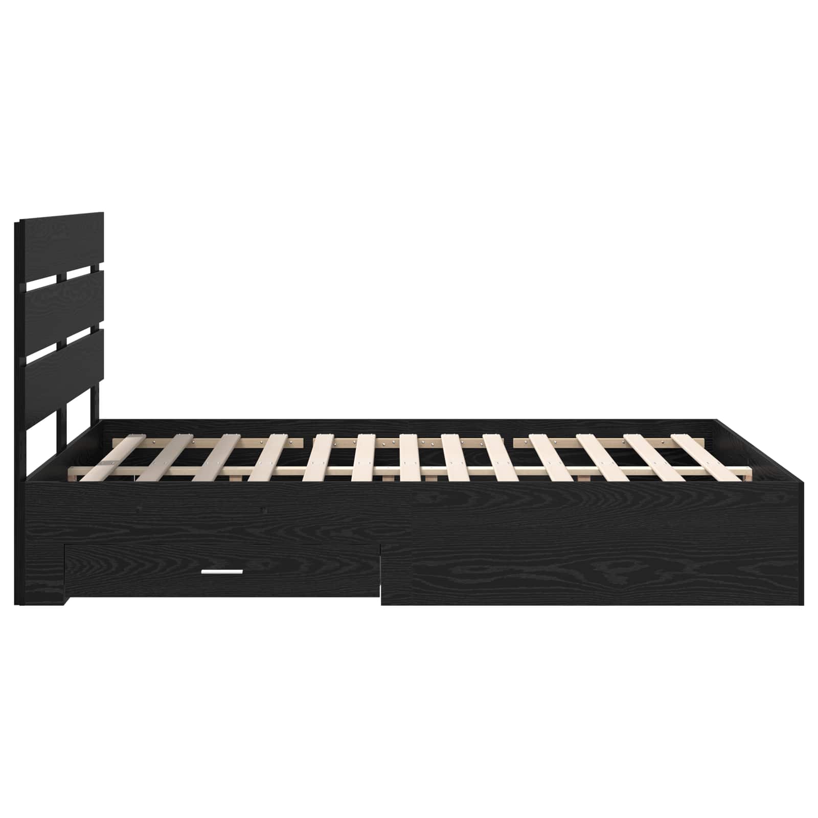 Σκελετός Κρεβατιού Μαύρη Οξυά 160 x 200 cm Επεξεργασμένο ξύλο