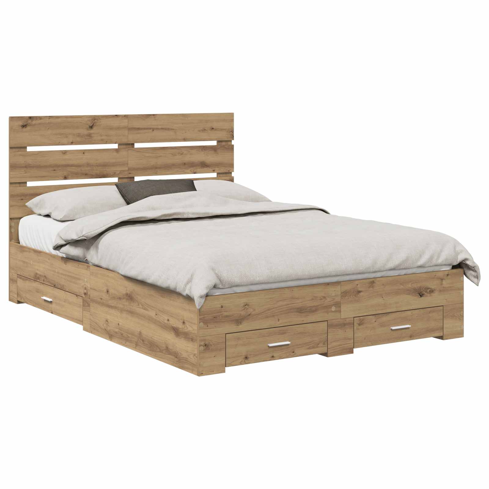 Σκελετός Κρεβατιού Artisan Oak 160 x 200 cm Επεξεργασμένο Ξύλο