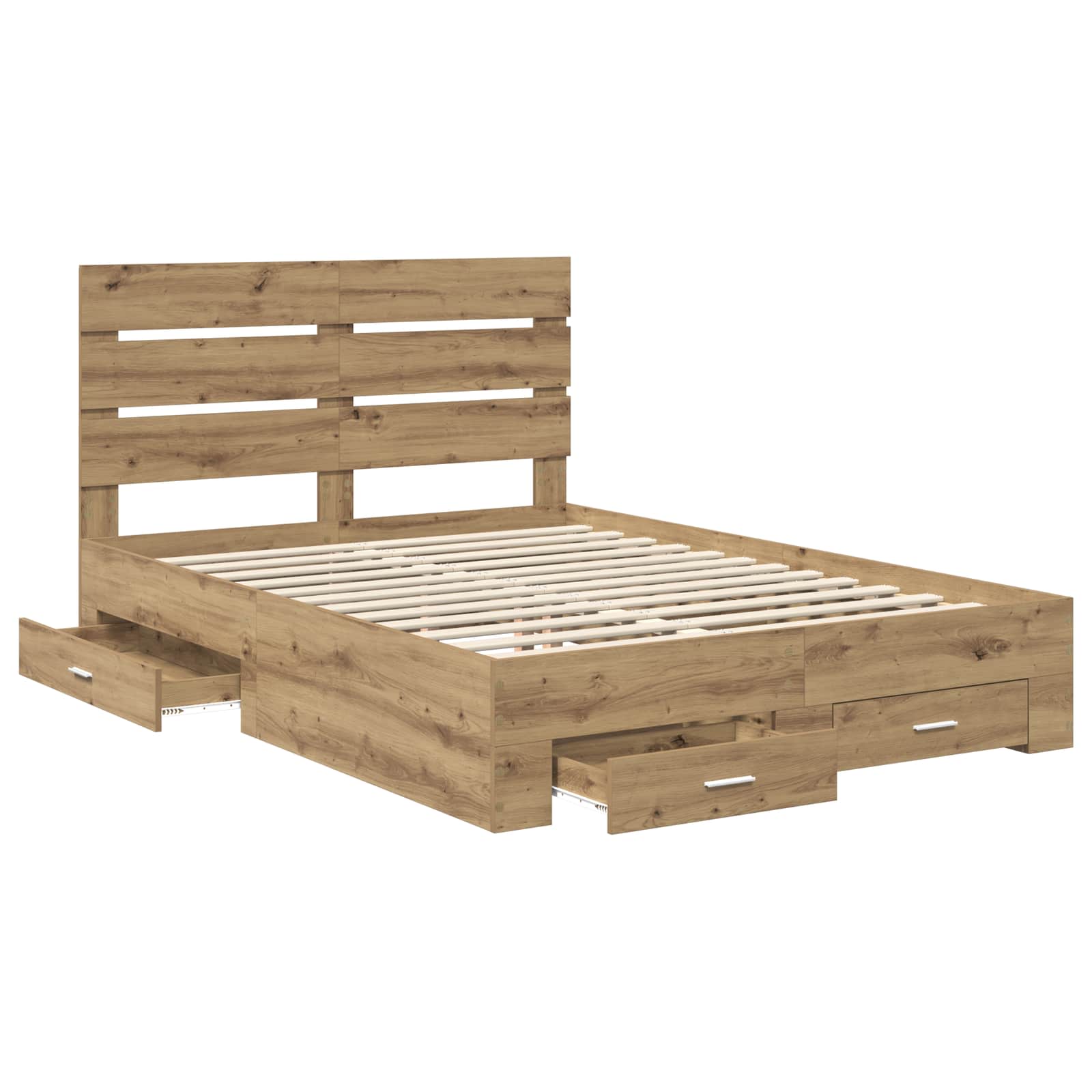 Σκελετός Κρεβατιού Artisan Oak 160 x 200 cm Επεξεργασμένο Ξύλο
